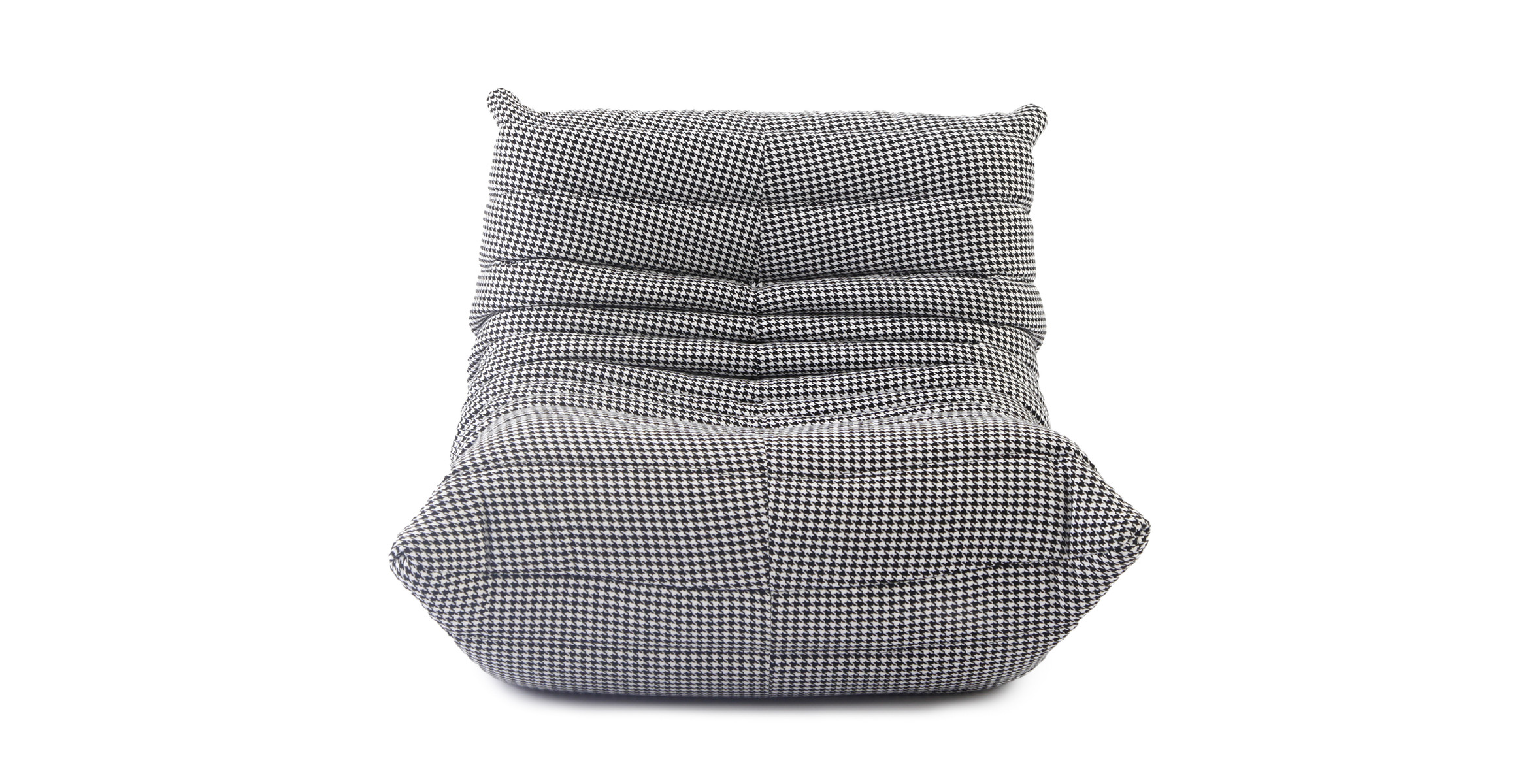 Michel Ducaroy Fabric Fireside Chair - Chenille Houndstooth