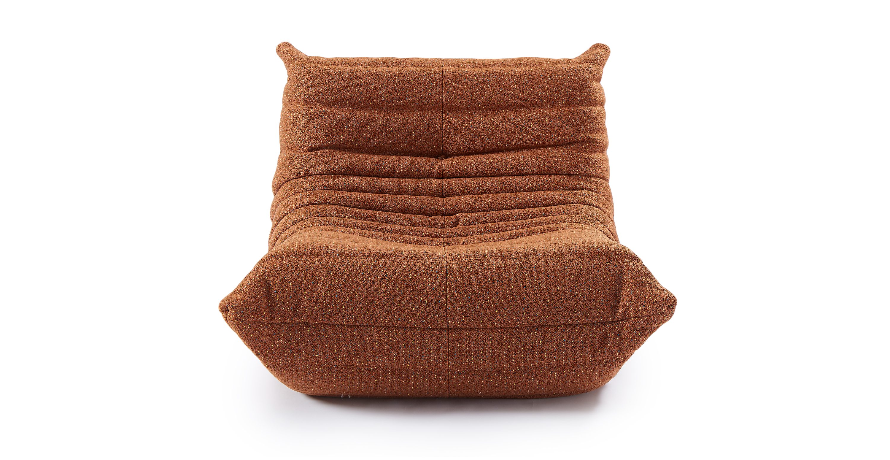 Michel Ducaroy Tweed Fireside Chair -  Tweed Brown Multicolor