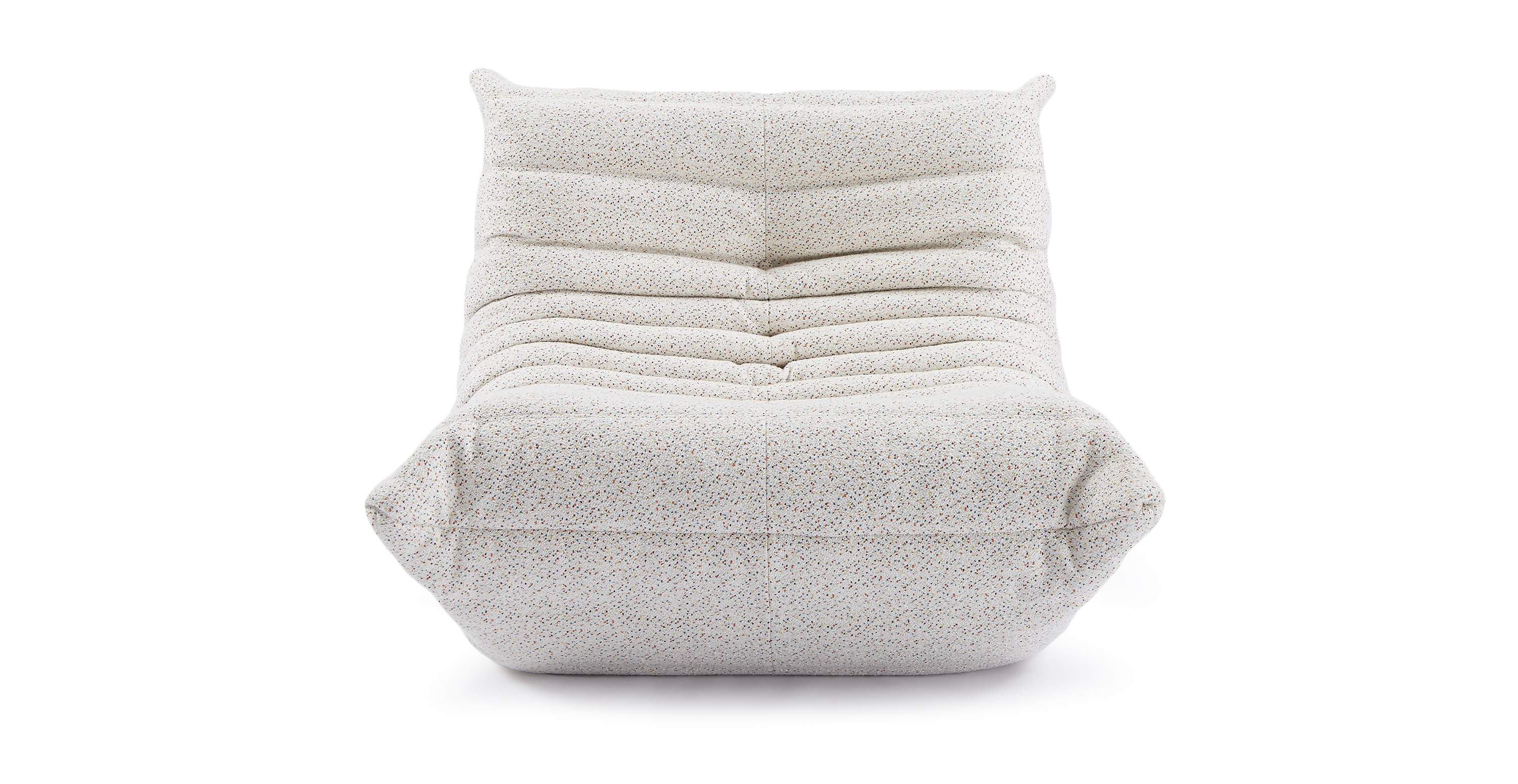 Michel Ducaroy Tweed Fireside Chair - Tweed White Multicolor