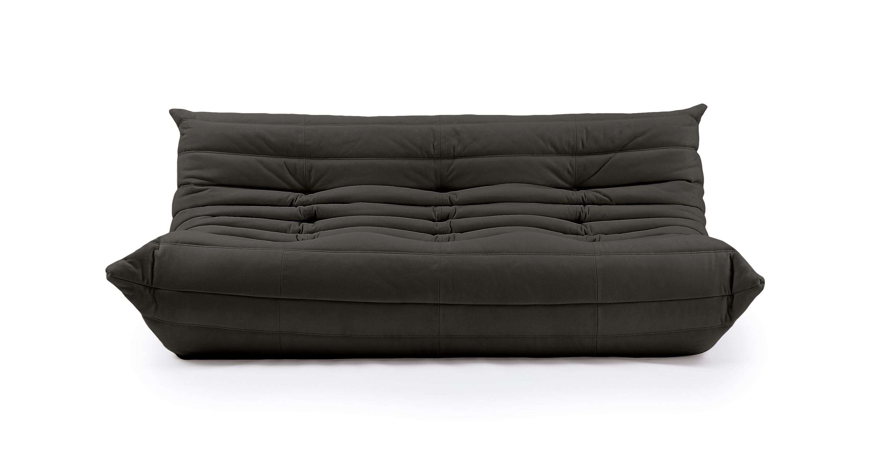 Michel Ducaroy Alcantara Suede Quayside 3 Seater Fabric Sofa -  Alcantara Suede Gray