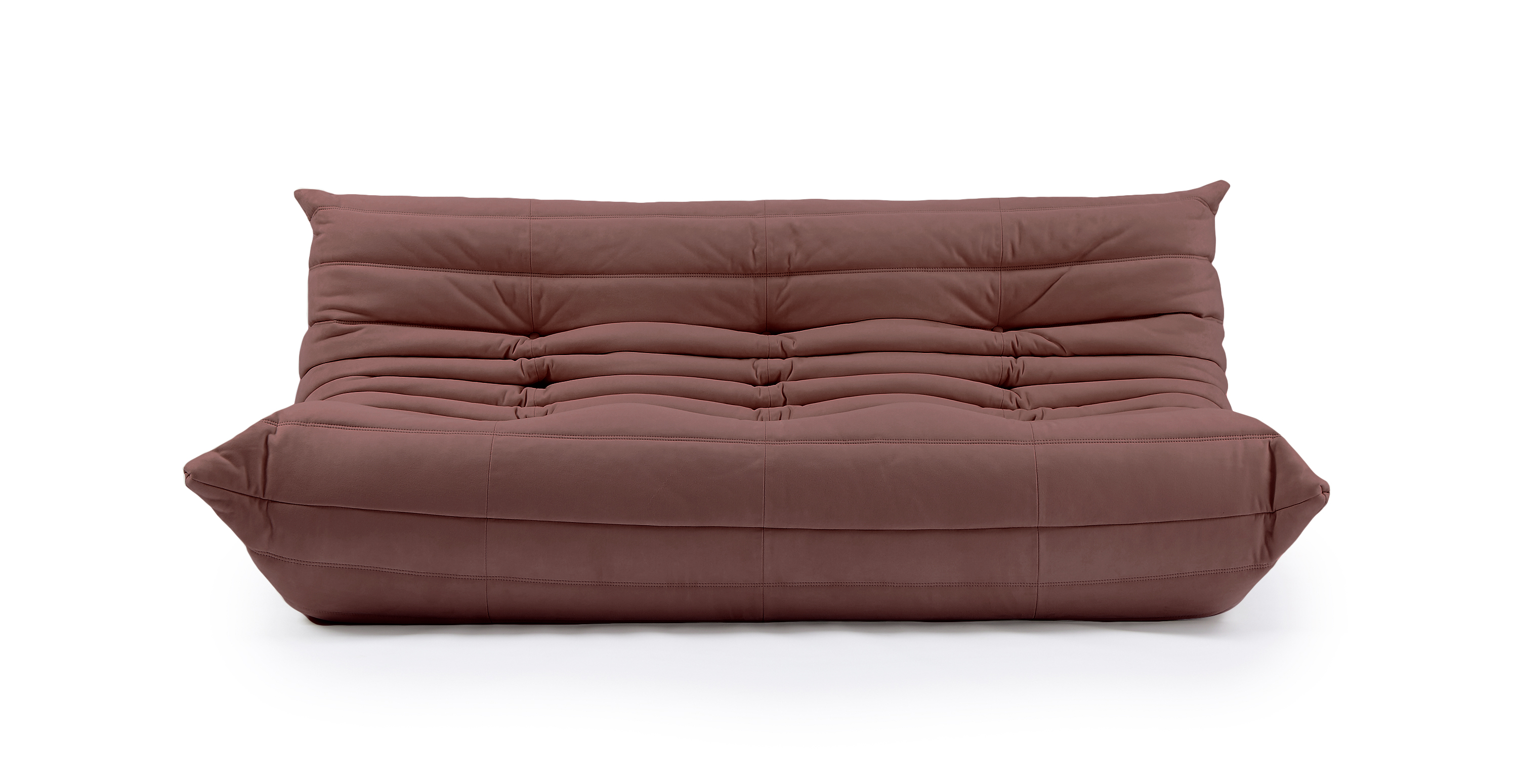 Michel Ducaroy Alcantara Suede Quayside 3 Seater Fabric Sofa -  Alcantara Suede Dusky Rose