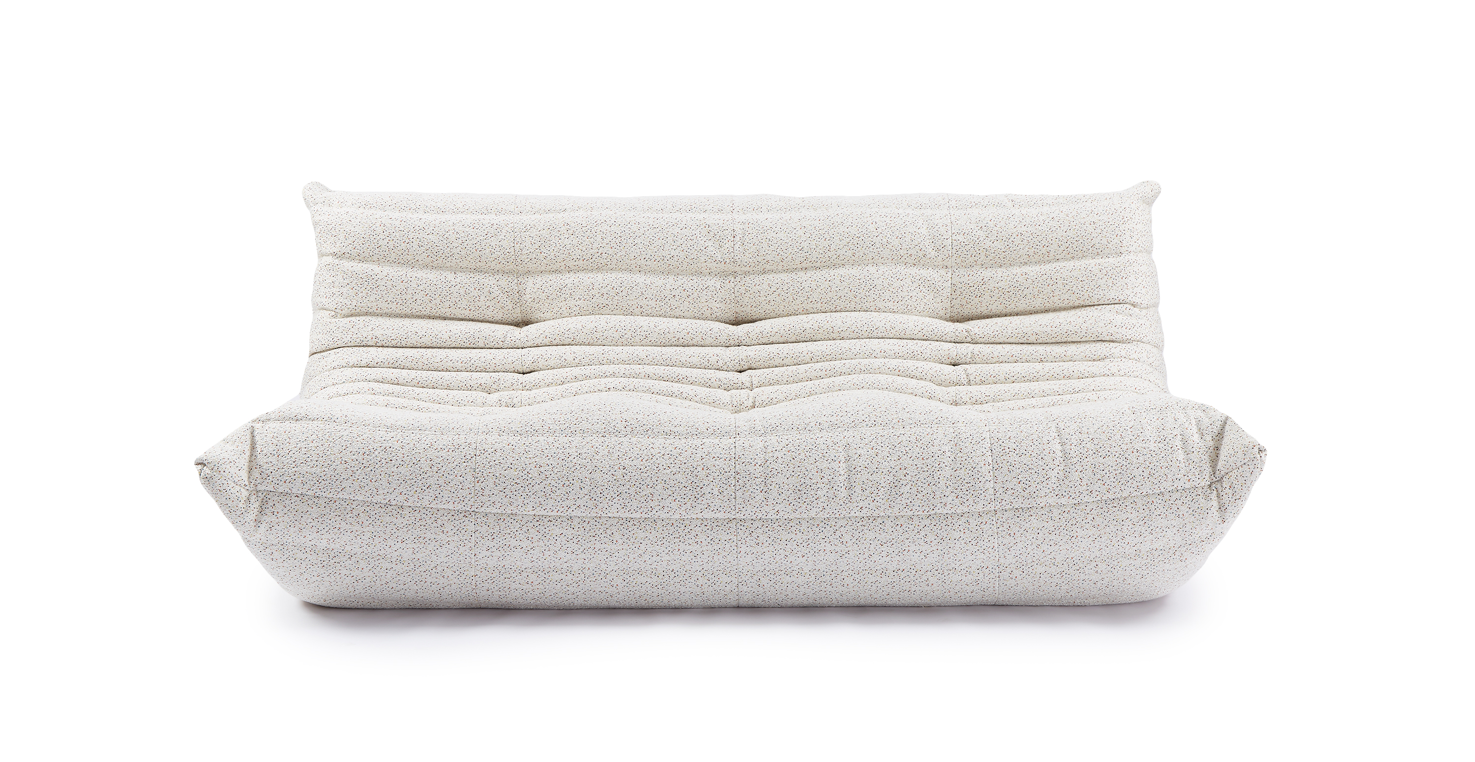 Michel Ducaroy Tweed Quayside 3 Seater Fabric Sofa - Tweed White Multicolor