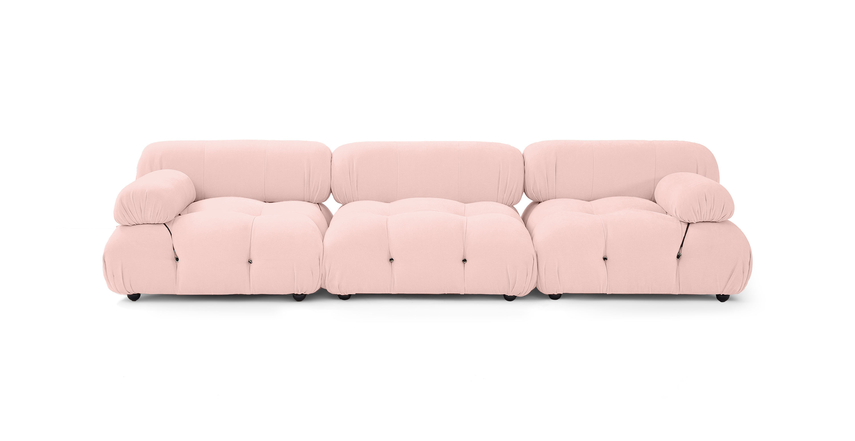 Mario Bellini 3-Seater Modular Sofa -  Camaleonda Pink Chenille
