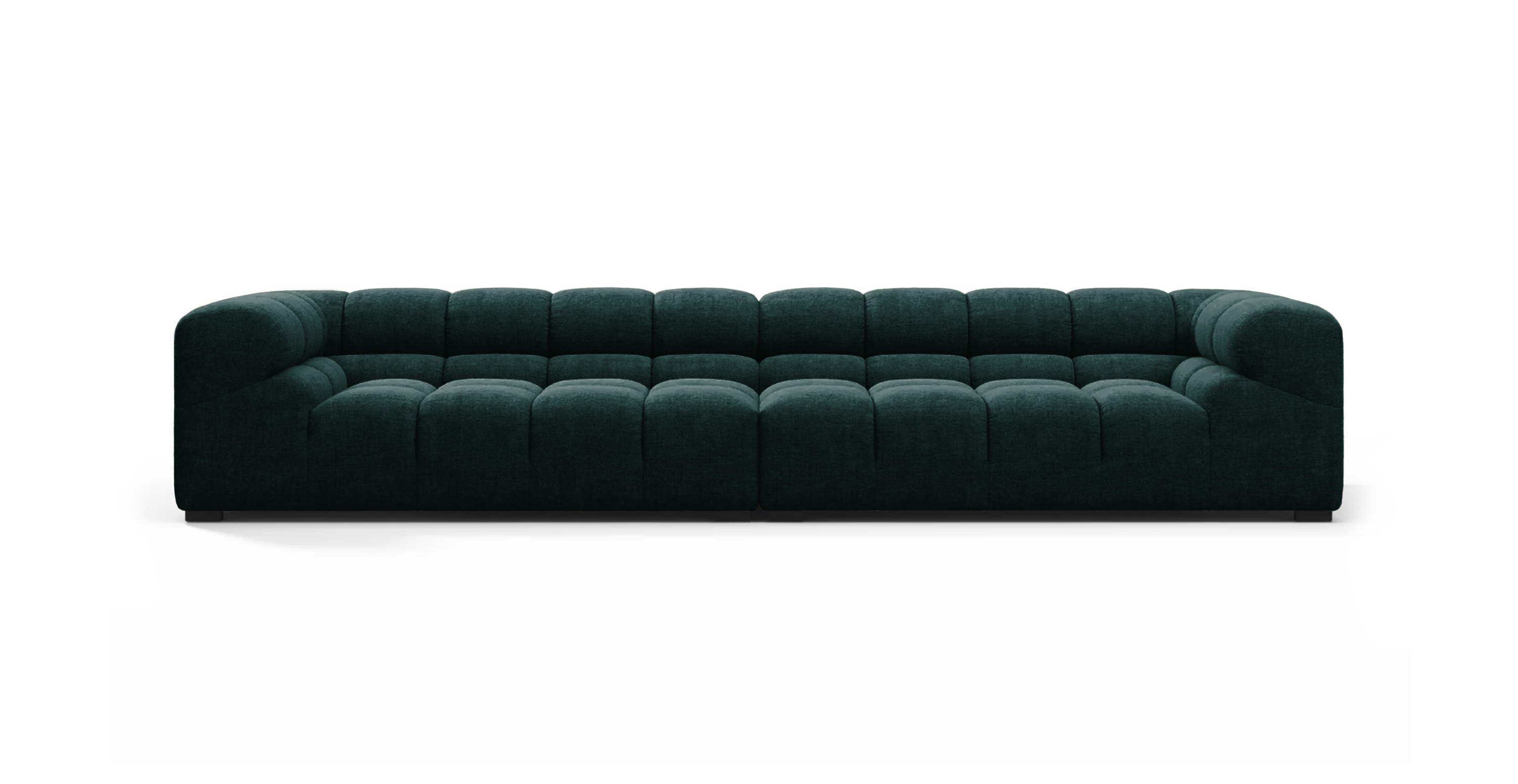 Tufted Sofa Extra Large - Green Chenille Chenille