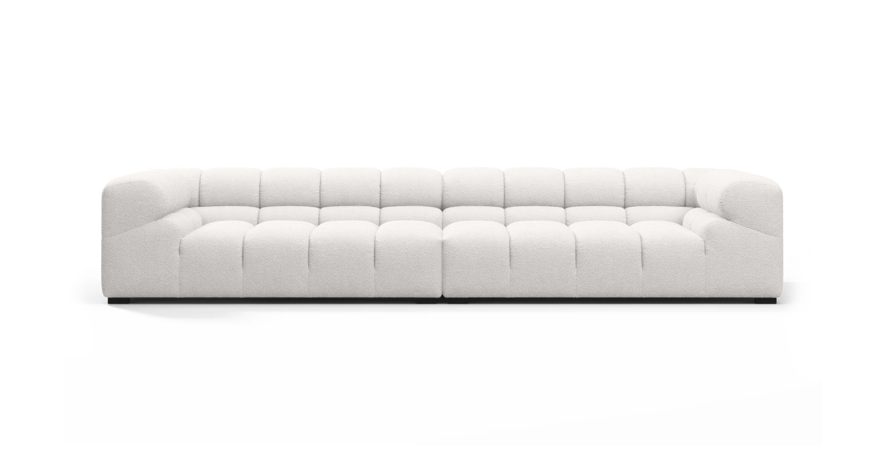 Tufted Sofa Extra Large - White Boucle Boucle