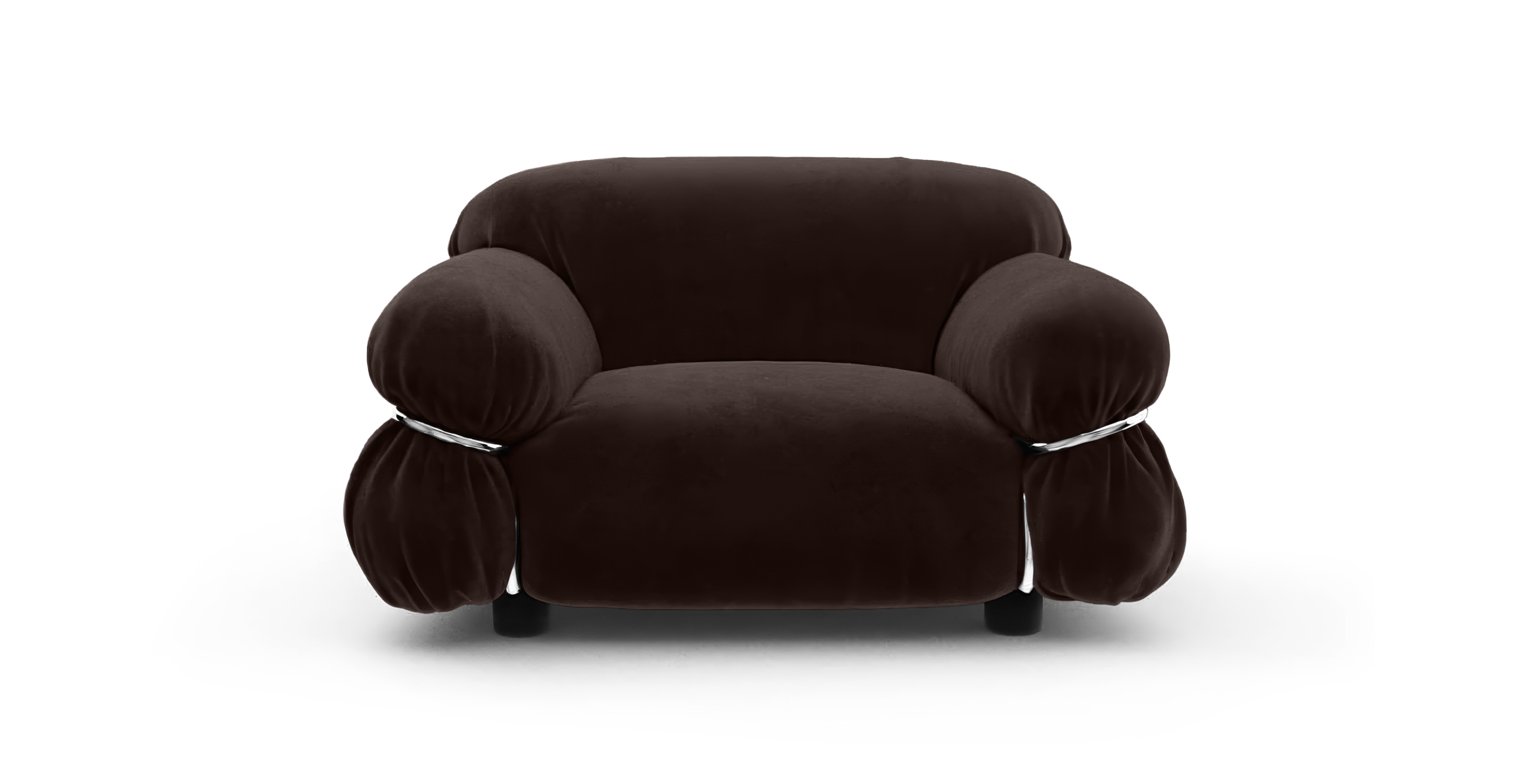 Frattini Sesann Chair - Velvet Brown Velvet