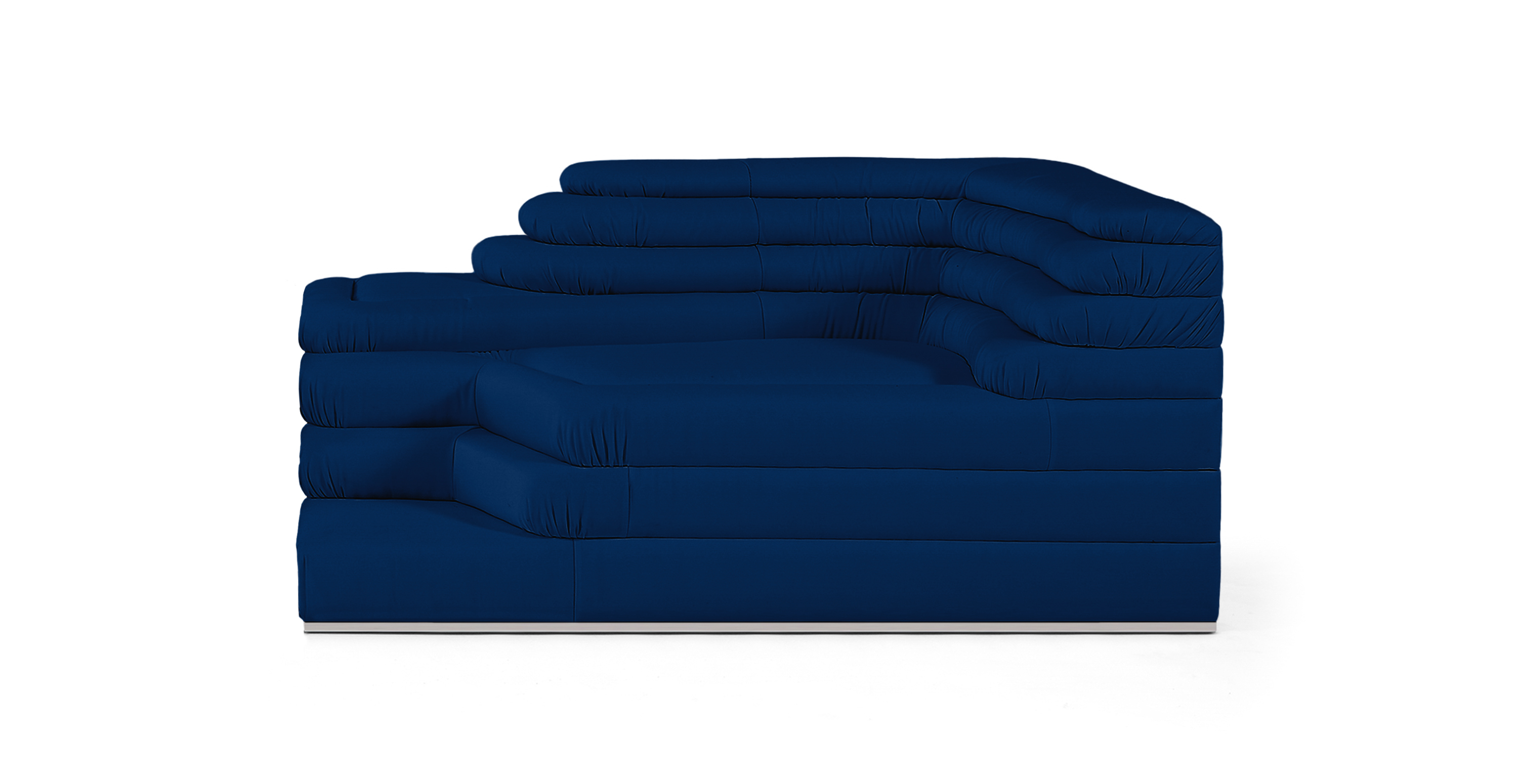 Terrazza Sofa - Right Module -  Blue Velvet Velvet