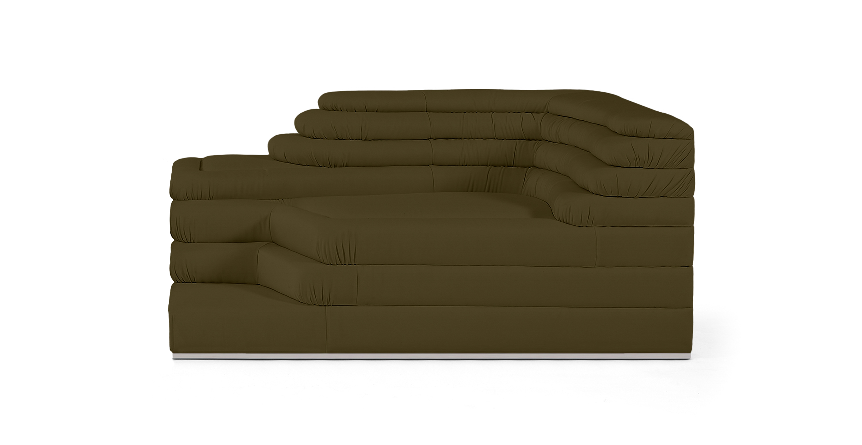 Terrazza Sofa - Right Module -  Army Green Velvet Velvet
