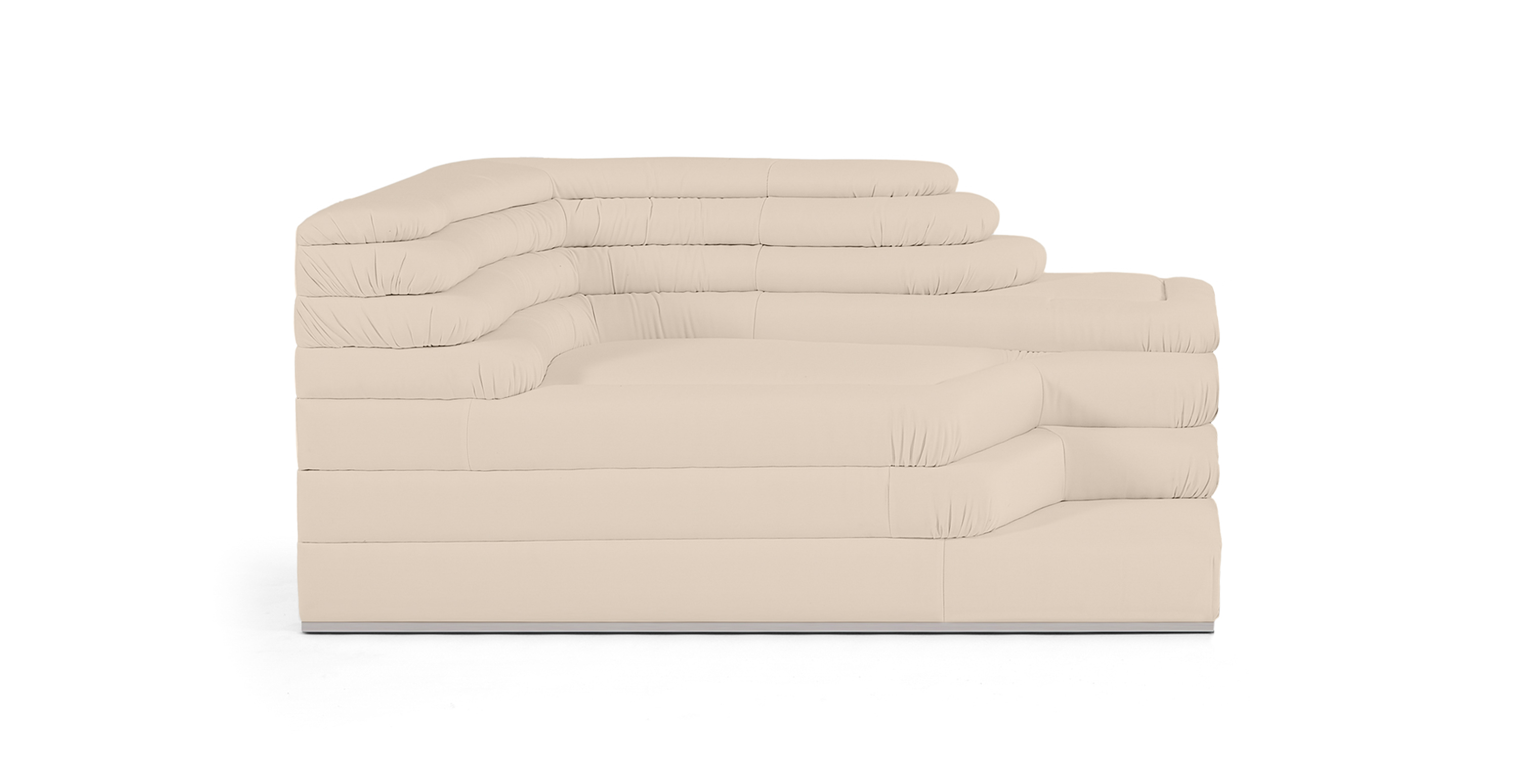 Terrazza Sofa - Left Module - Ivory Velvet Velvet