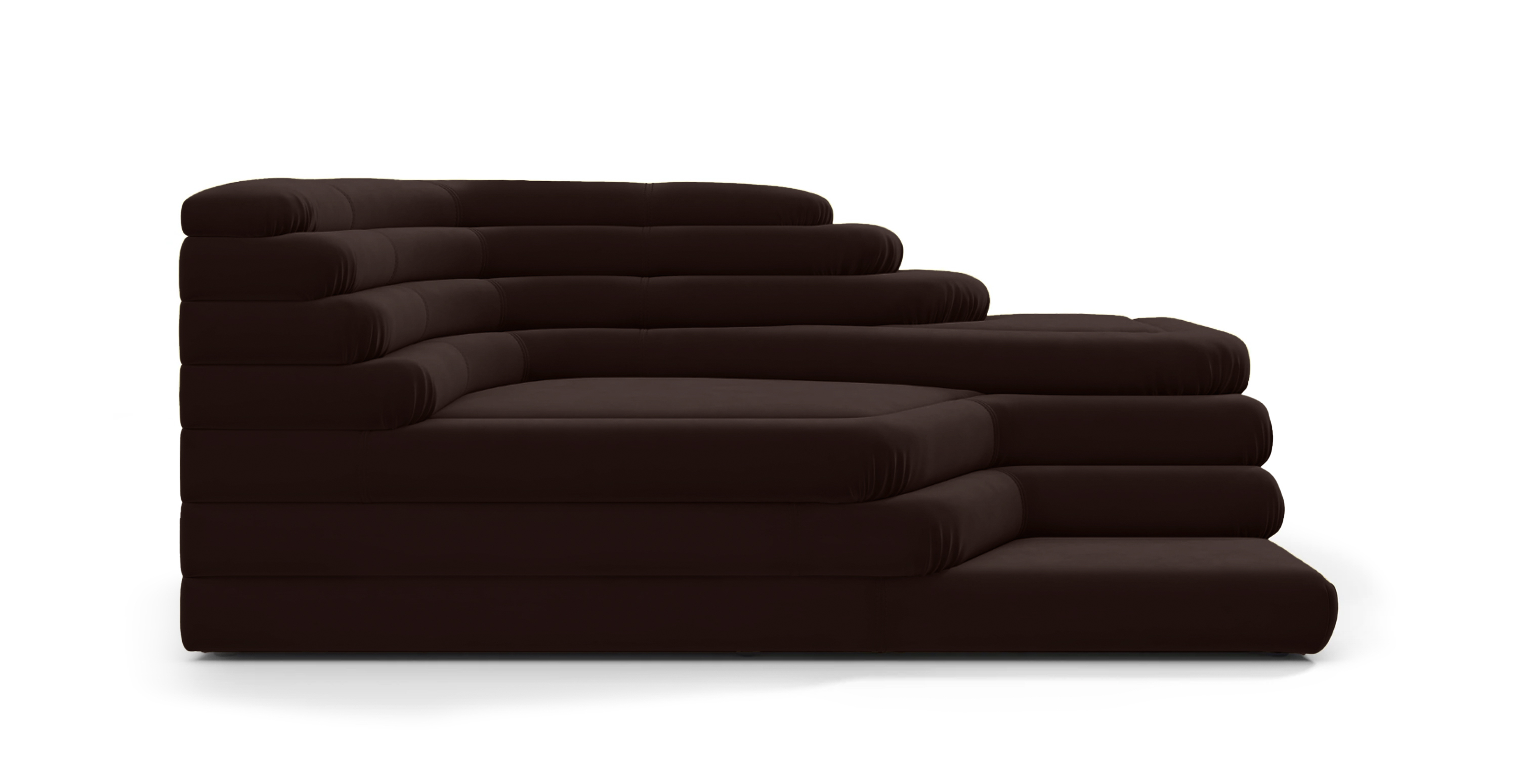 Terrazza Sofa Right Module - Brown Velvet Velvet