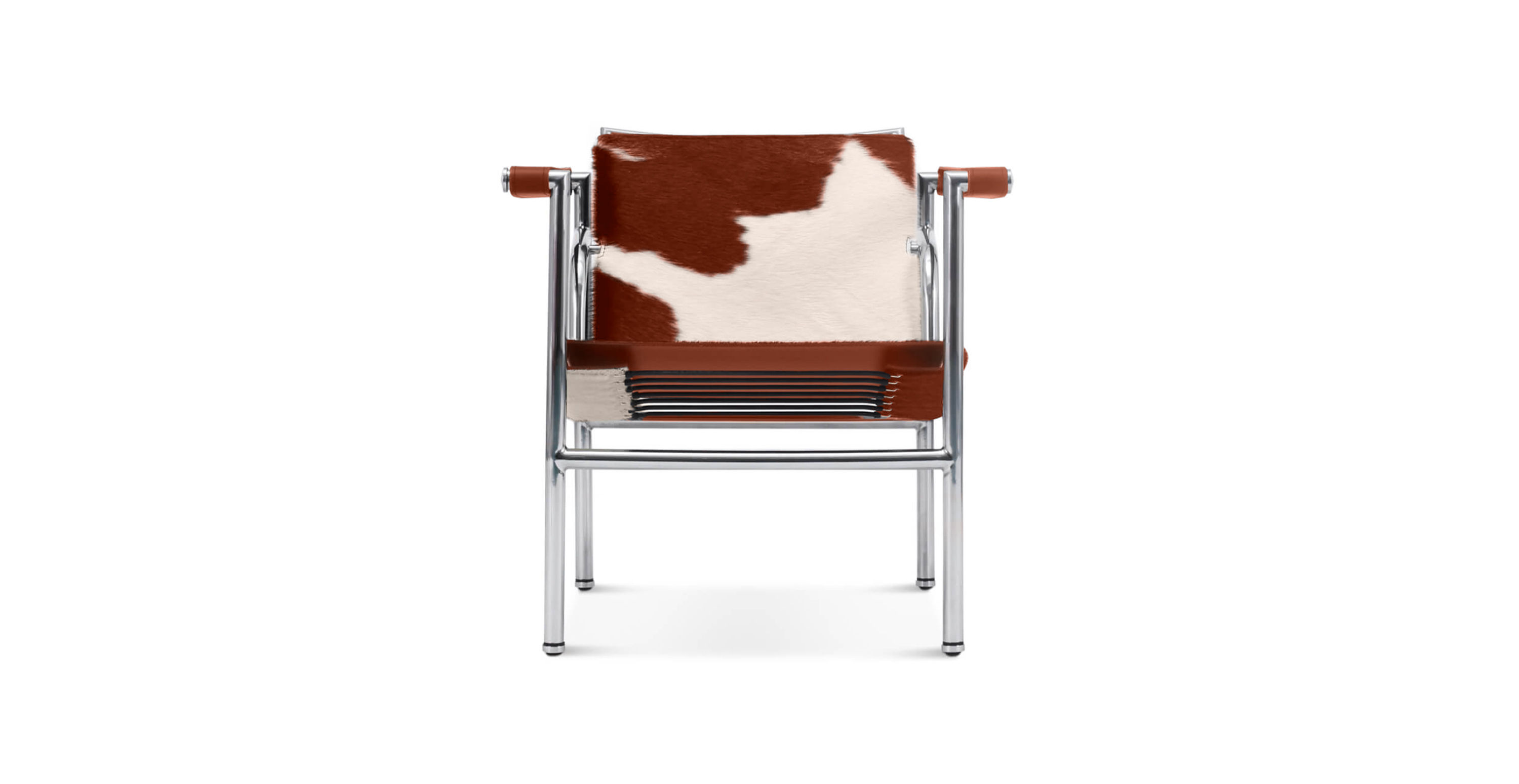 Mid Century Modern Le Corbusier LC1 Basculant Sling Chair - Leather Brown Pony Hide