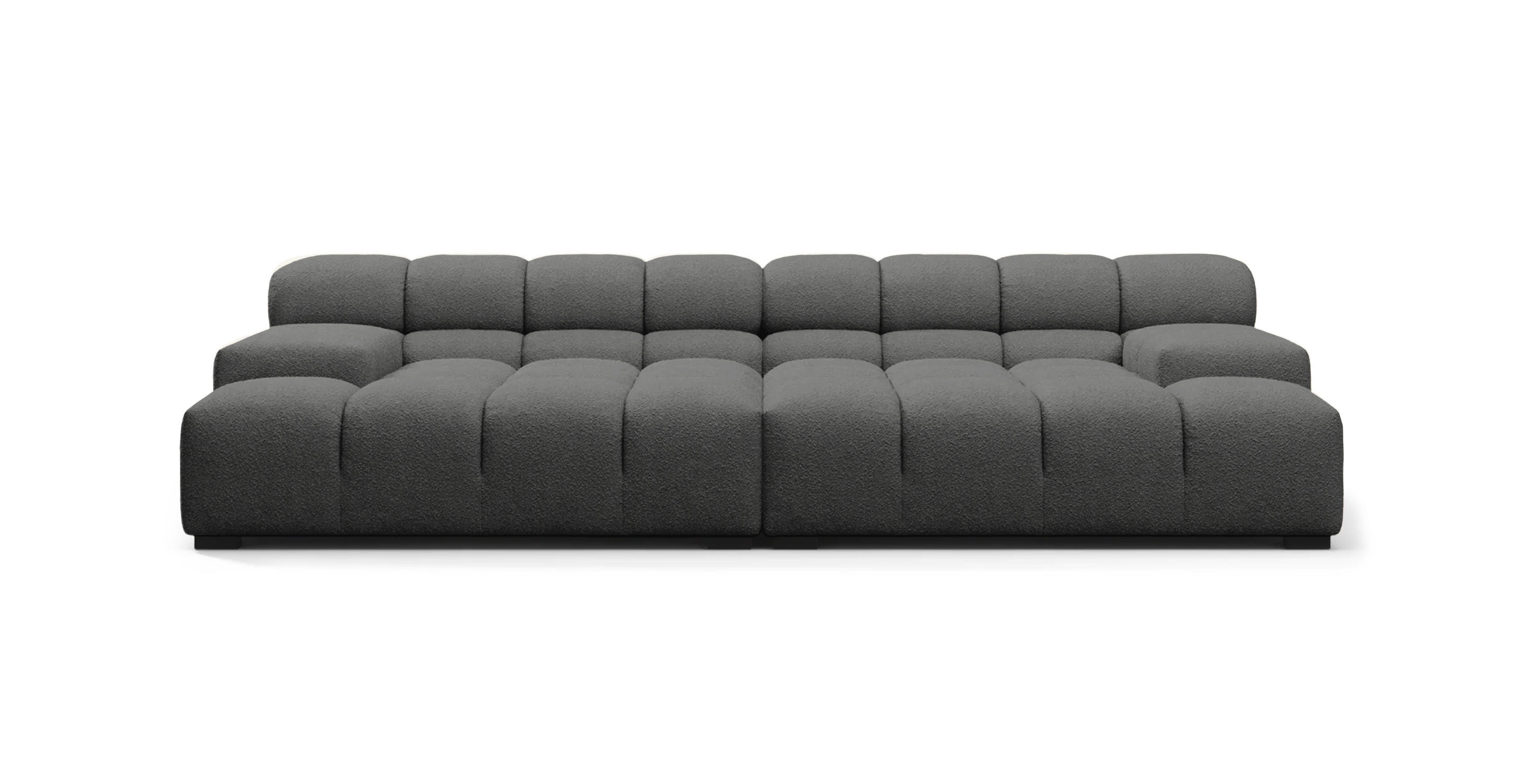 Tufted Sofa Extra Deep - Gray Boucle Boucle