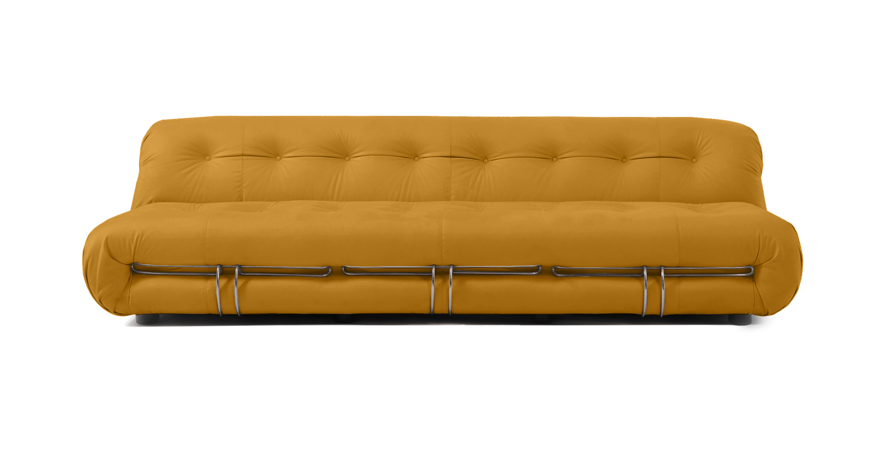 Modern Soriana Sofa -  Alcantara Suede Amber Yellow