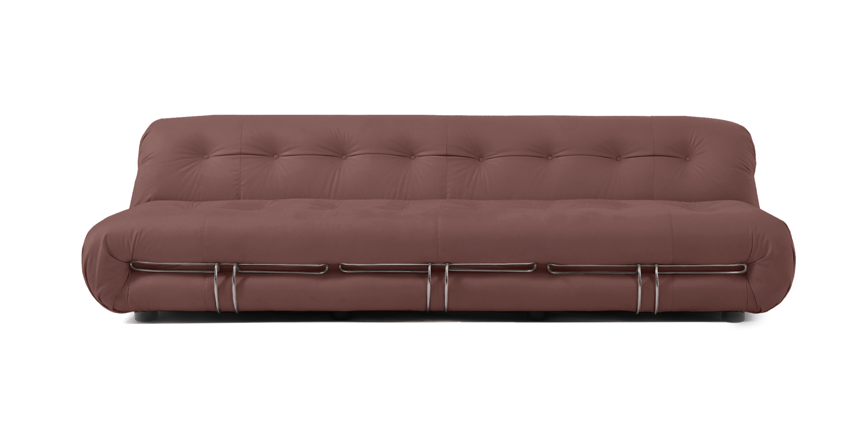 Modern Soriana Sofa -  Alcantara Suede Dusky Rose