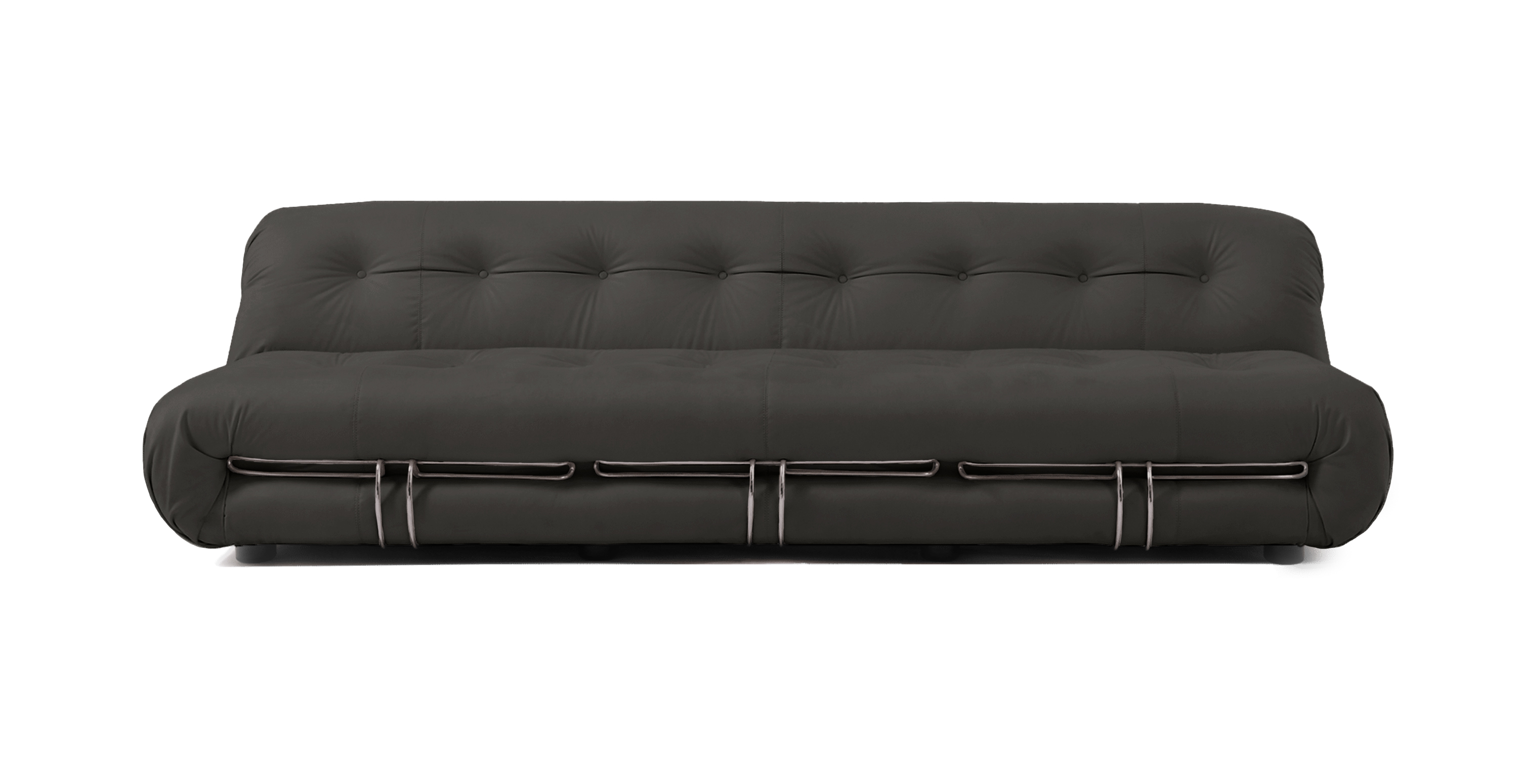 Modern Soriana Sofa -  Alcantara Suede Gray