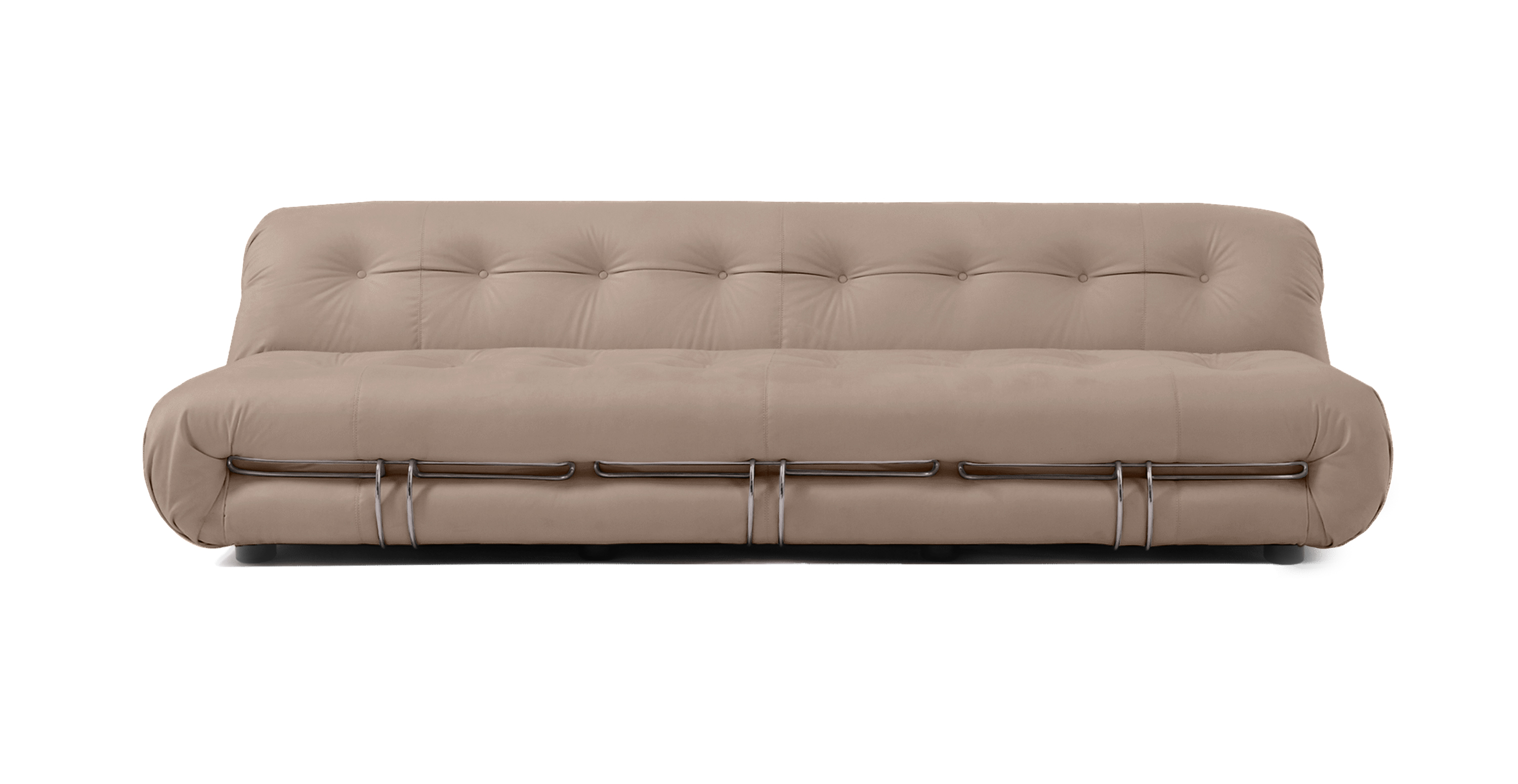 Modern Soriana Sofa -  Alcantara Suede Taupe