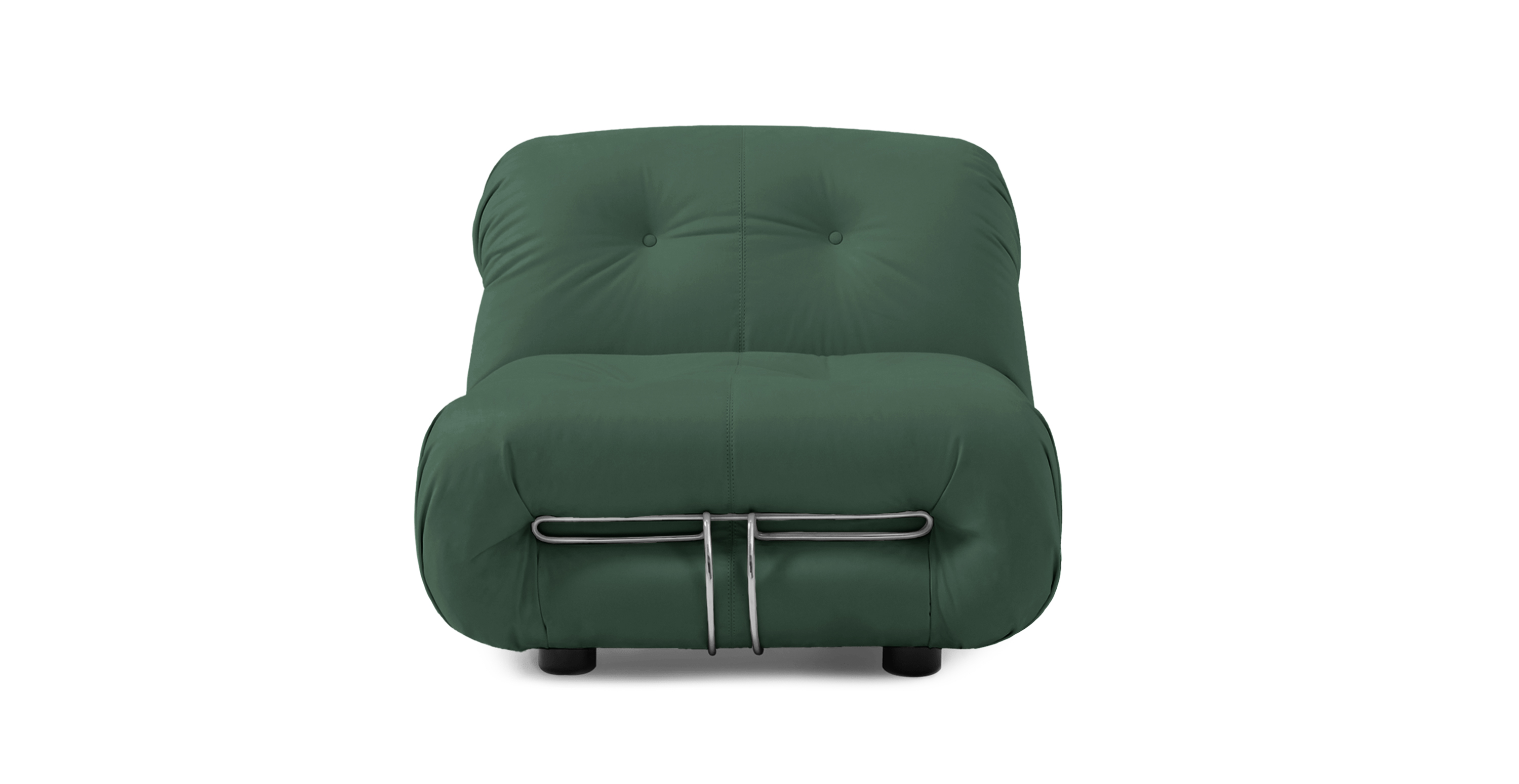 Modern Soriana Lounge Chair -  Alcantara Suede Green Alcantara Suede