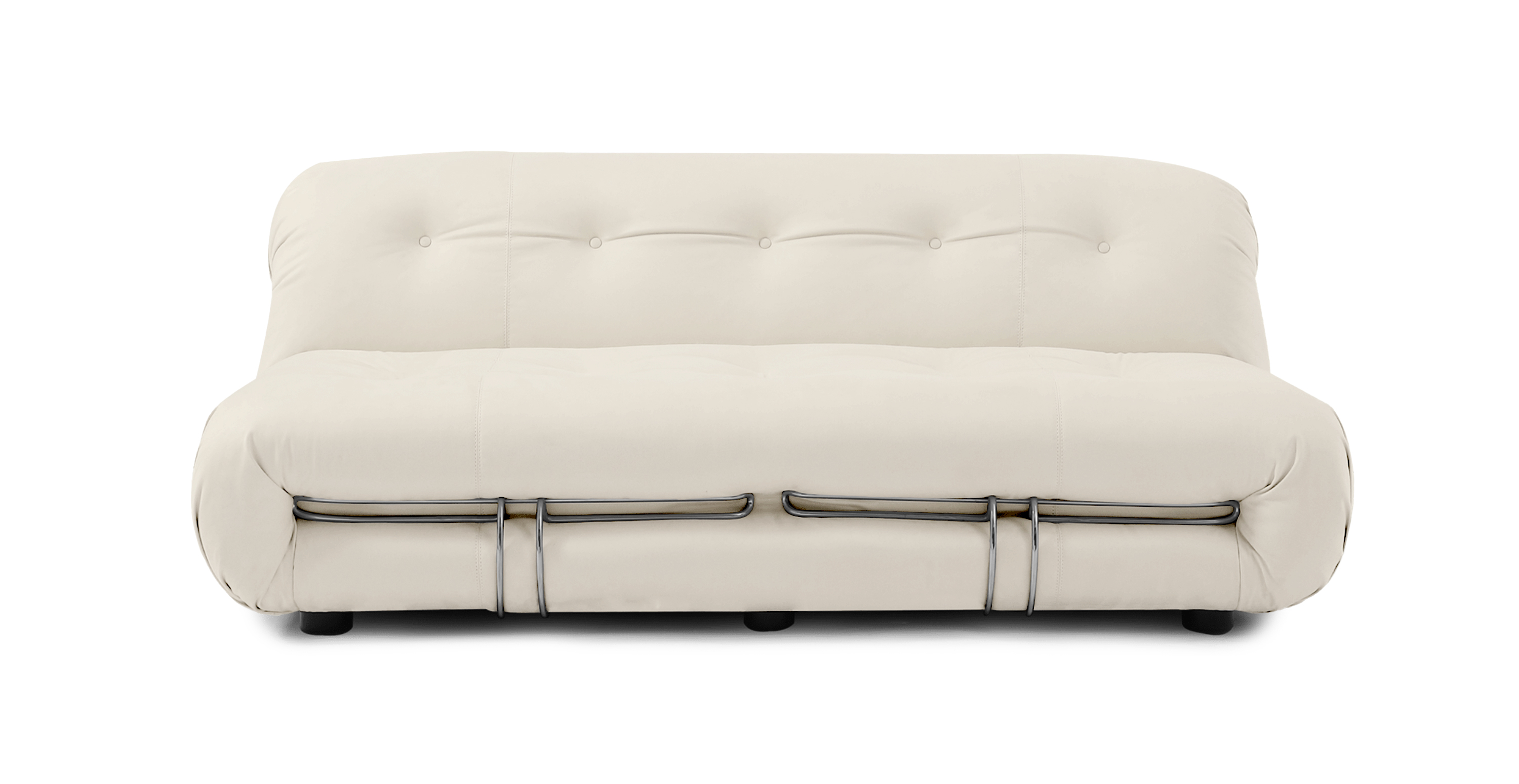 Modern Soriana Loveseat -  Alcantara Suede Beige Alcantara Suede