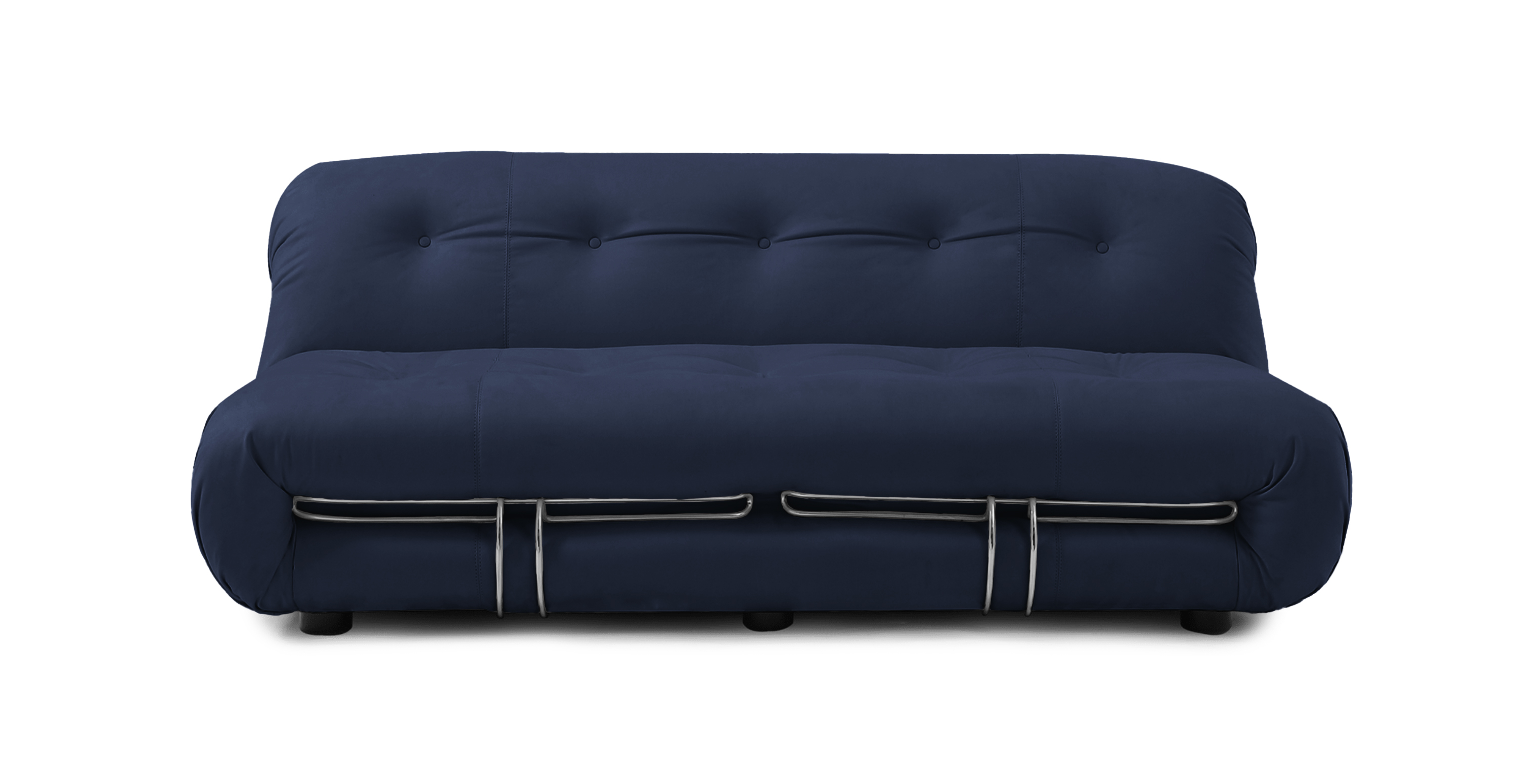 Modern Soriana Loveseat -  Alcantara Suede Dark Navy