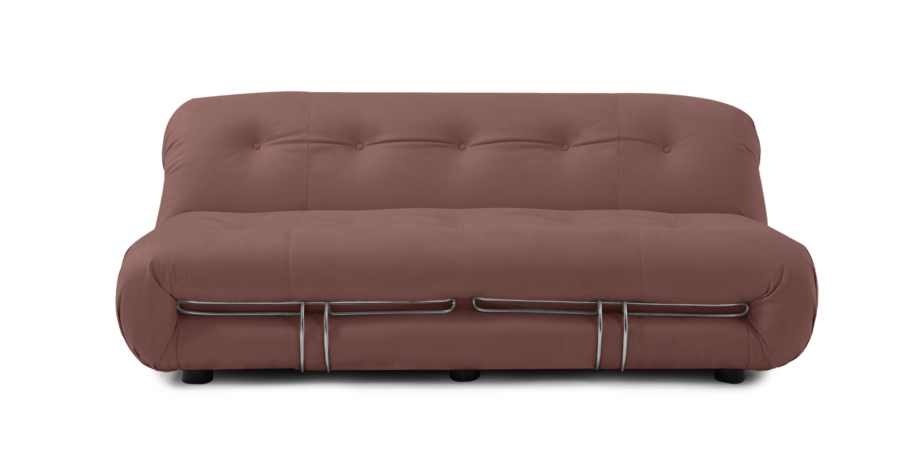 Modern Soriana Loveseat -  Alcantara Suede Dusky Rose
