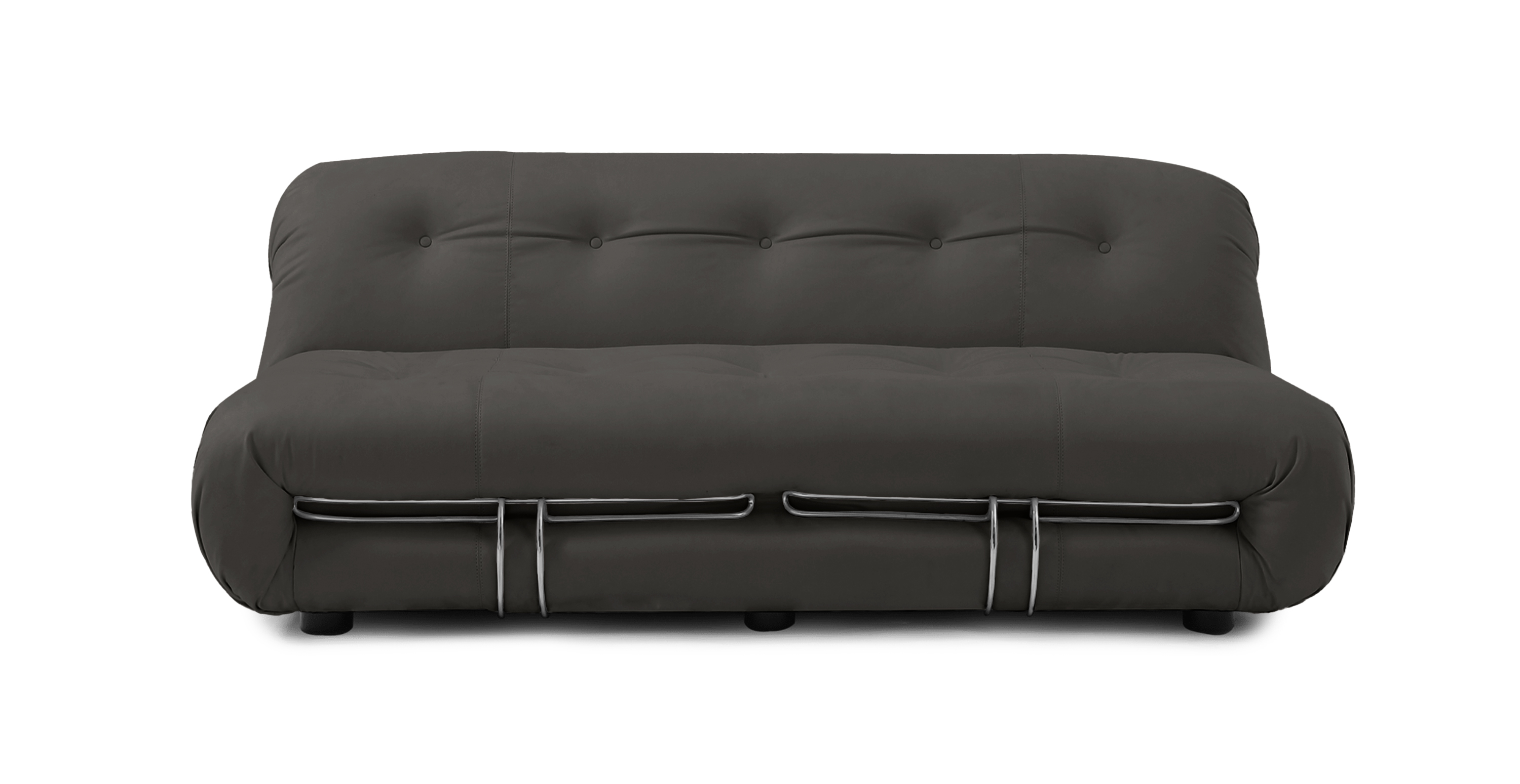 Modern Soriana Loveseat -  Alcantara Suede Gray