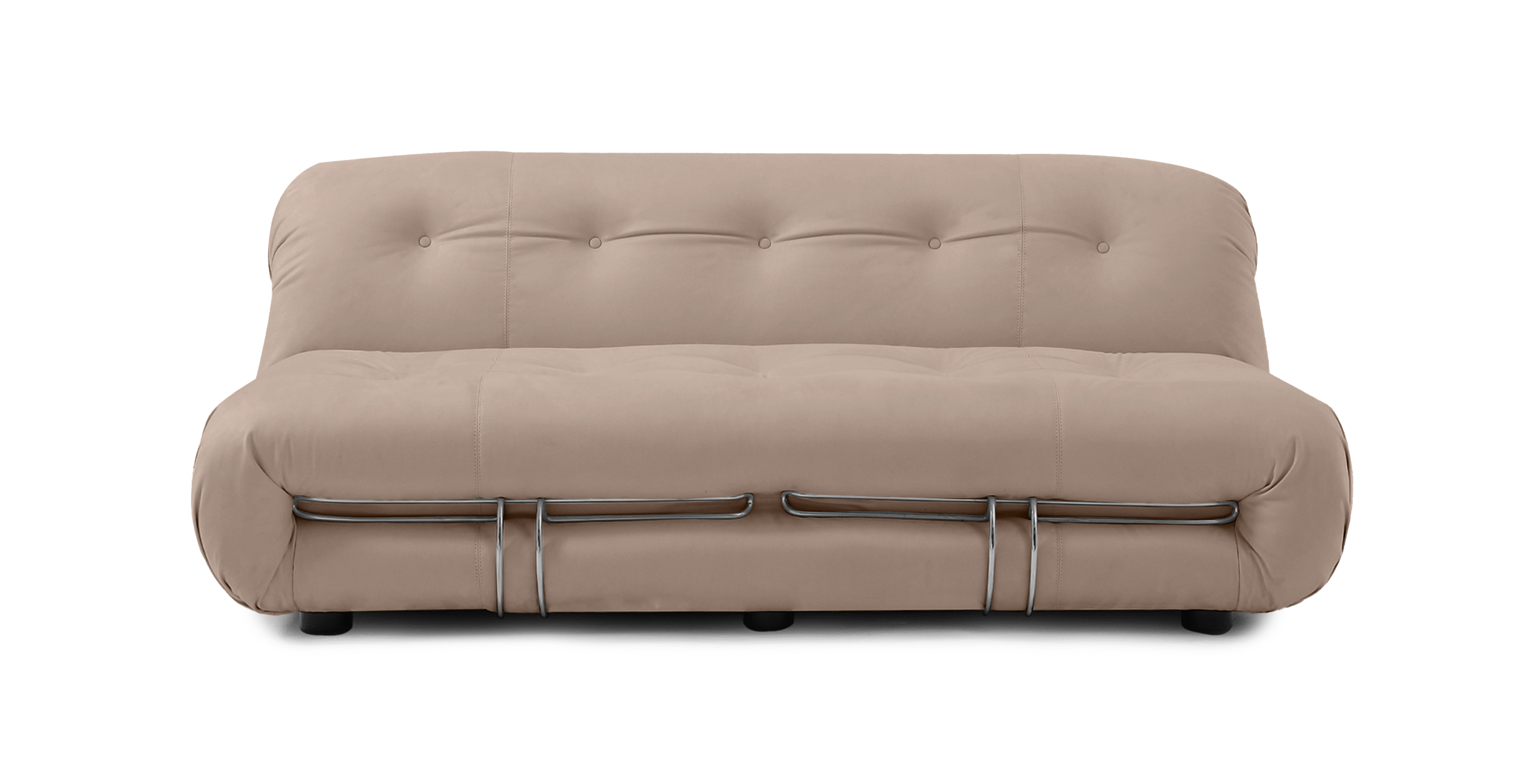 Modern Soriana Loveseat -  Alcantara Suede Taupe