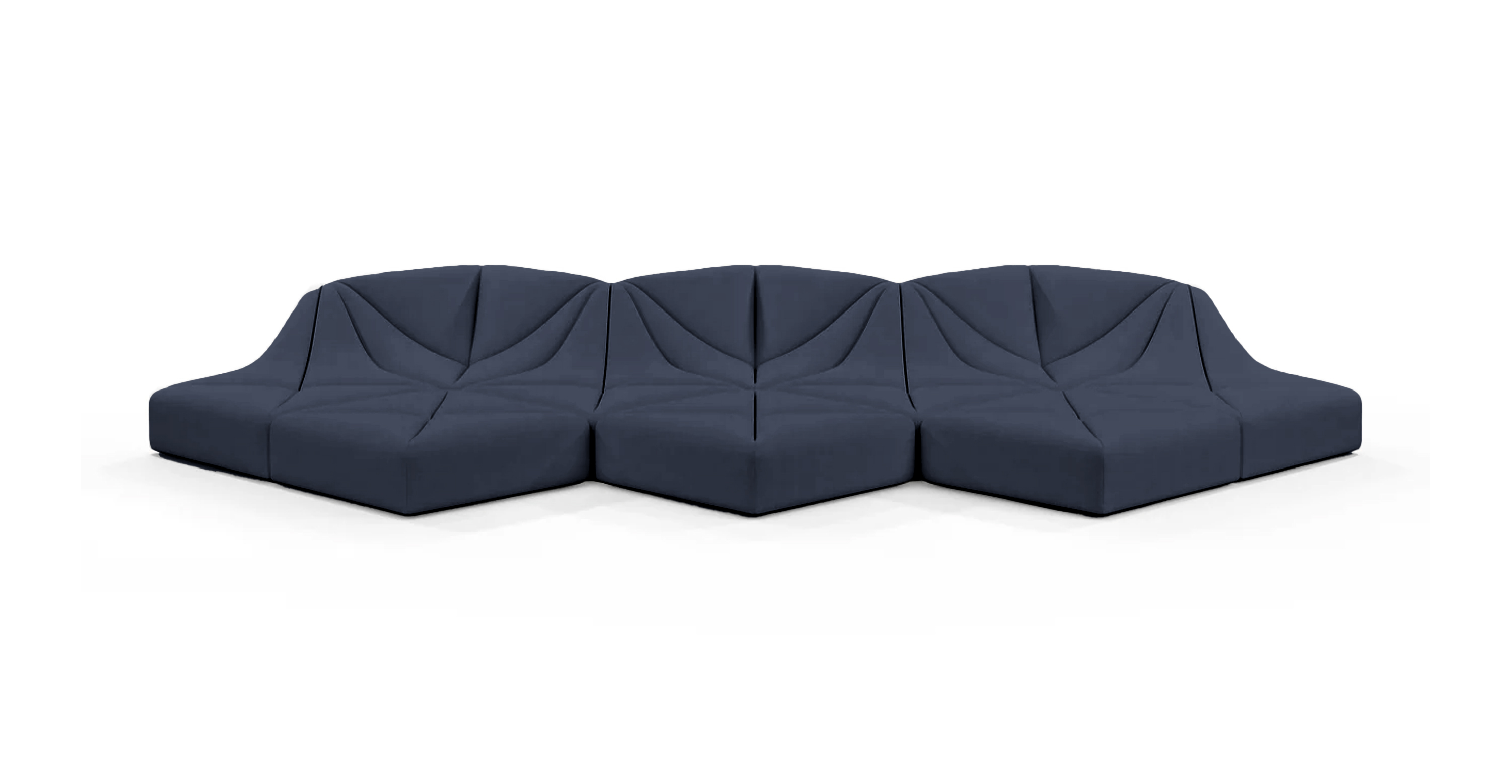 Dune Outdoor Sunbrella Sofa - Configuration A -  Sunbrella Canvas Navy
