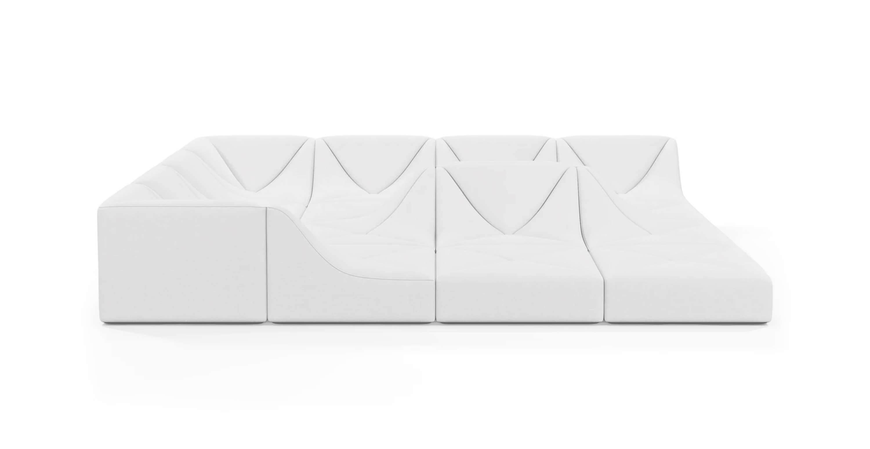Dune Outdoor Sunbrella Sofa - Configuration C -  Sunbrella Off-White