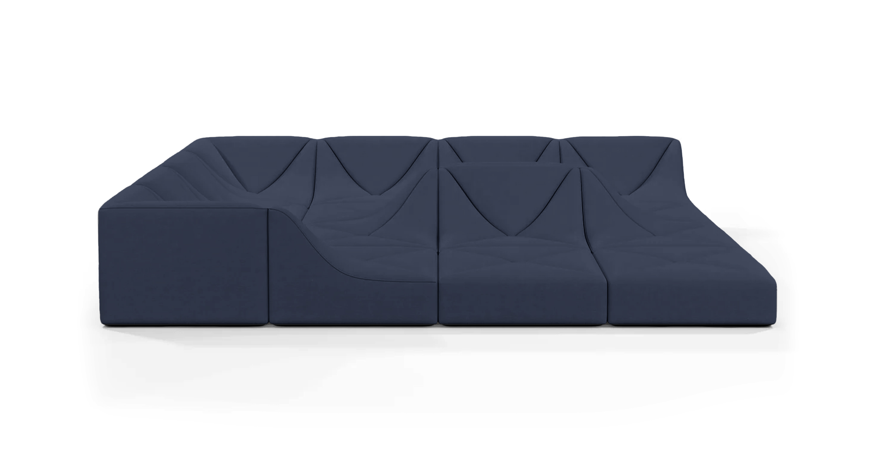 Dune Outdoor Sunbrella Sofa - Configuration C -  Sunbrella Canvas Navy