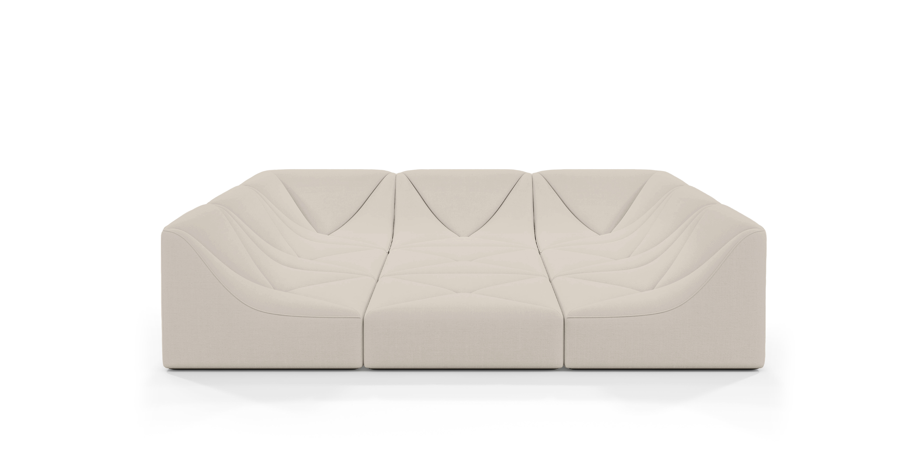 Dune Outdoor Sunbrella Sectional Sofa -  Sunbrella Canvas Antique Beige