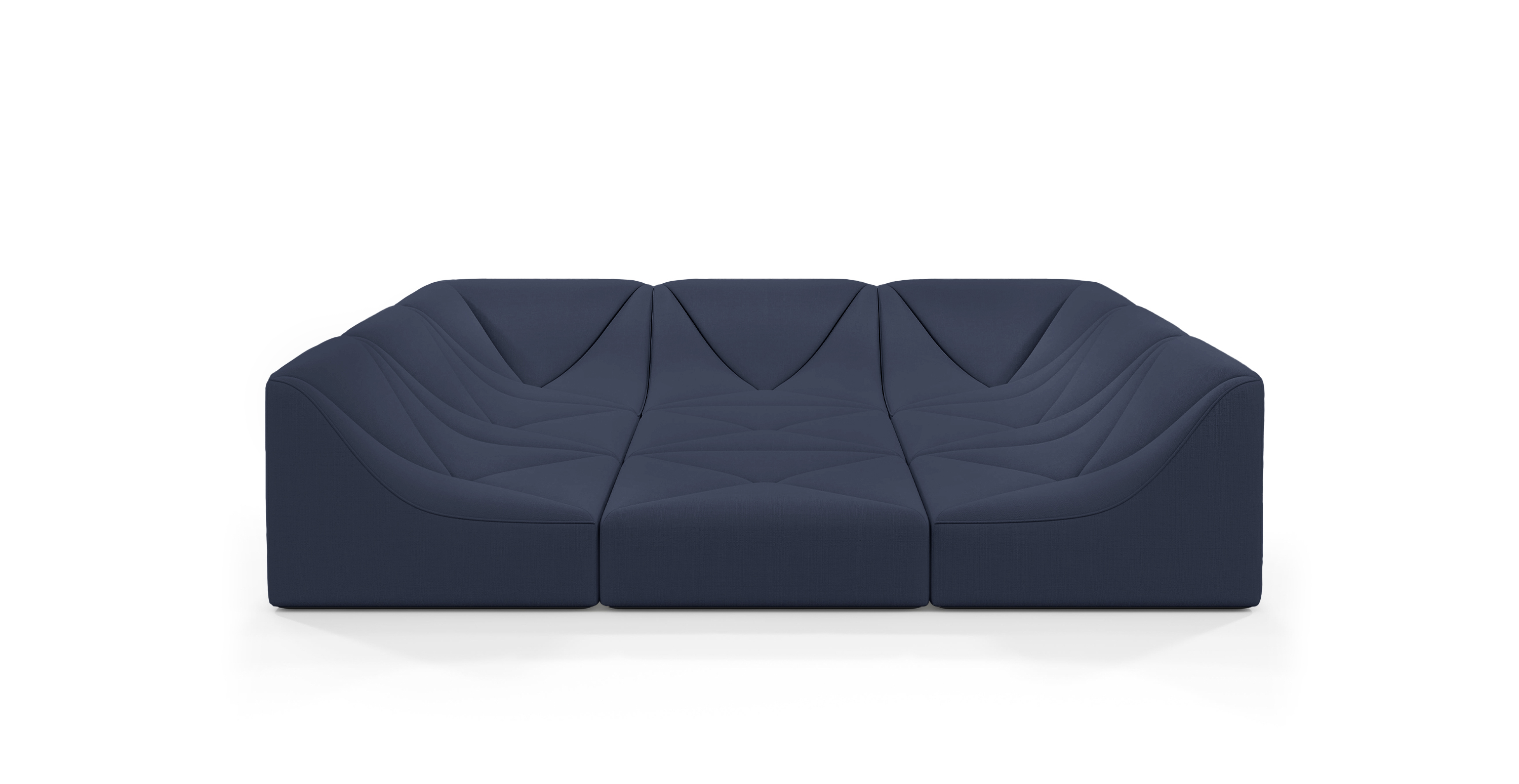Dune Outdoor Sunbrella Sectional Sofa -  Sunbrella Canvas Navy