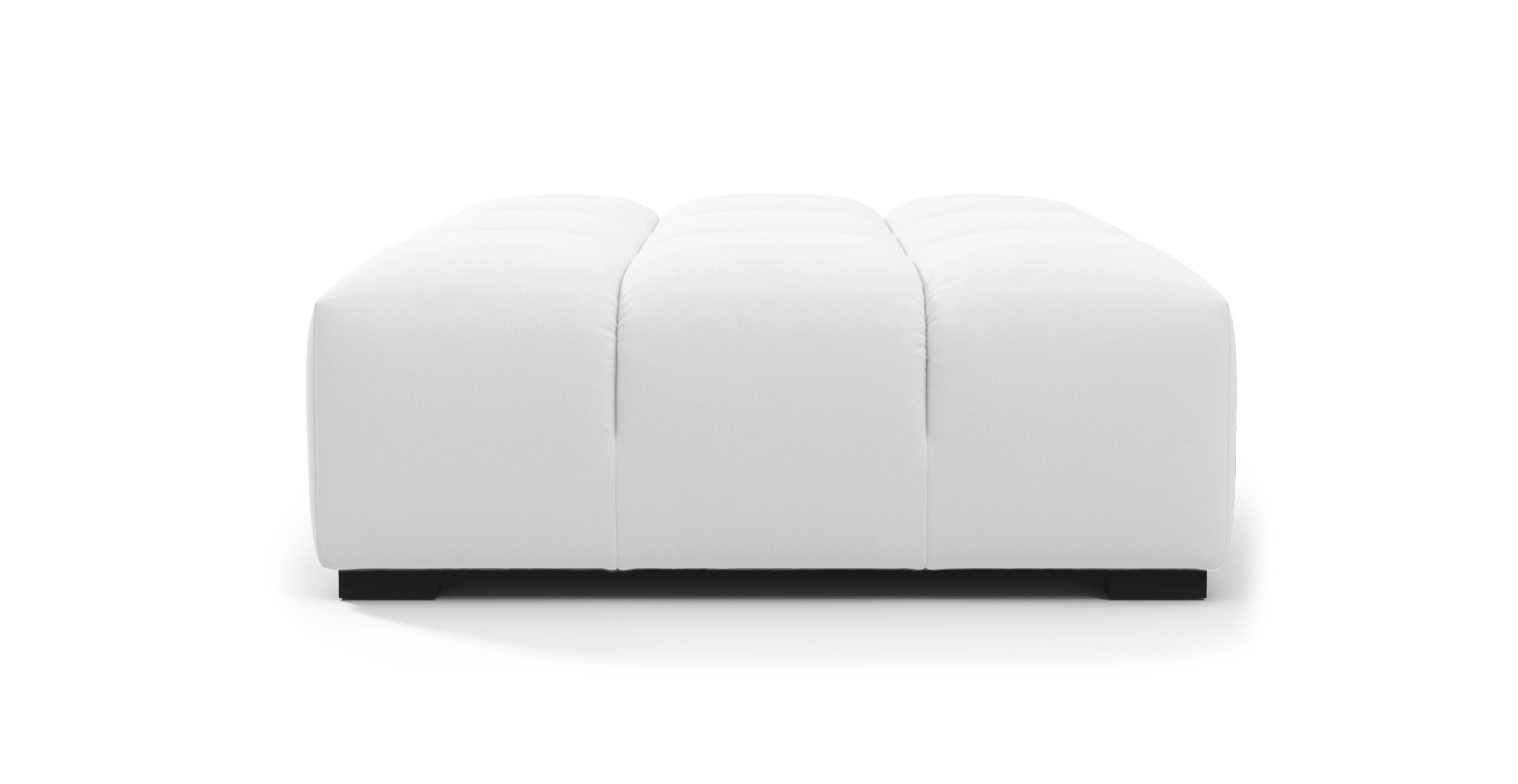 Tufted Outdoor Sunbrella Ottoman -  Sunbrella Off-White