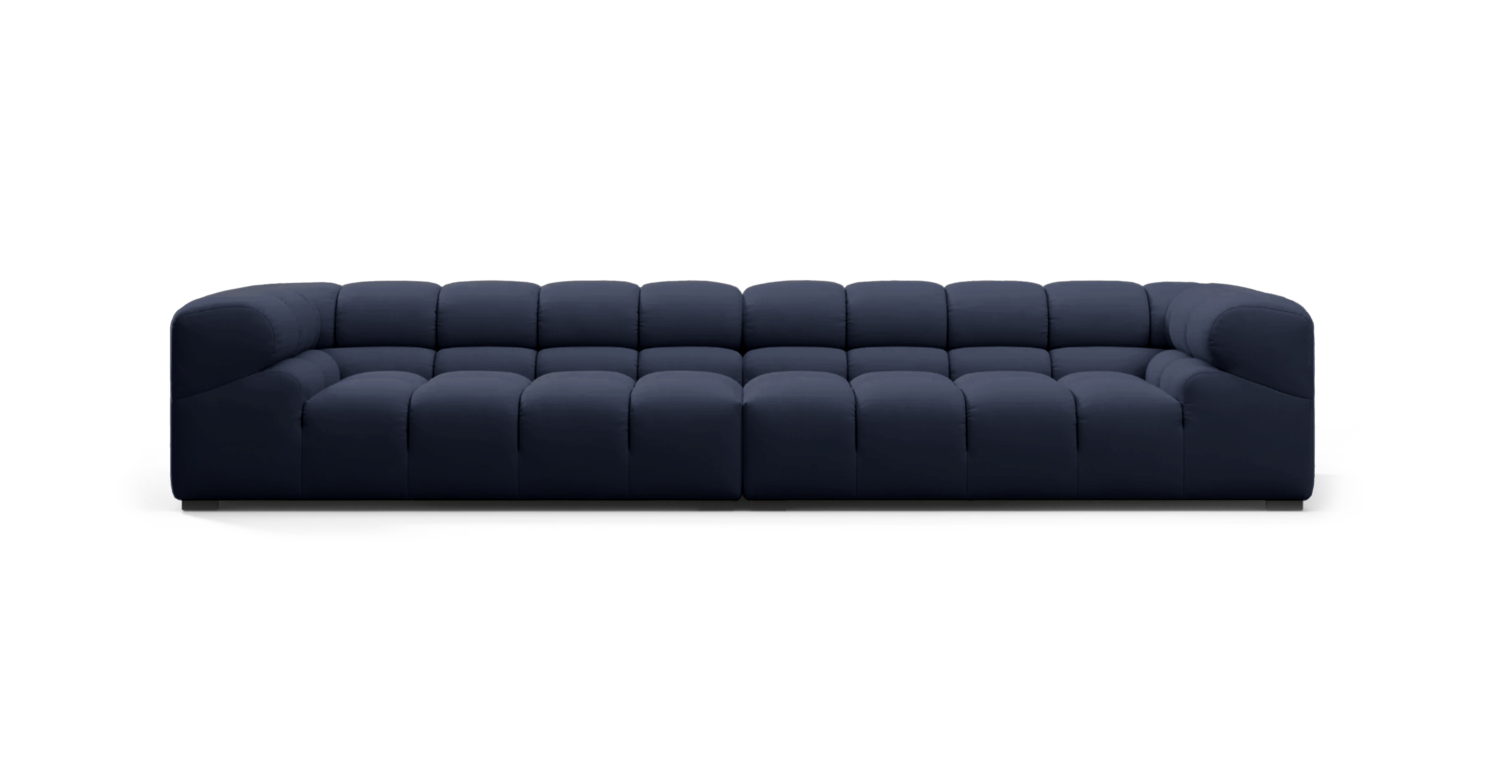 Tufted Sectional Extra Large Outdoor Sunbrella Sofa -  Sunbrella Canvas Navy