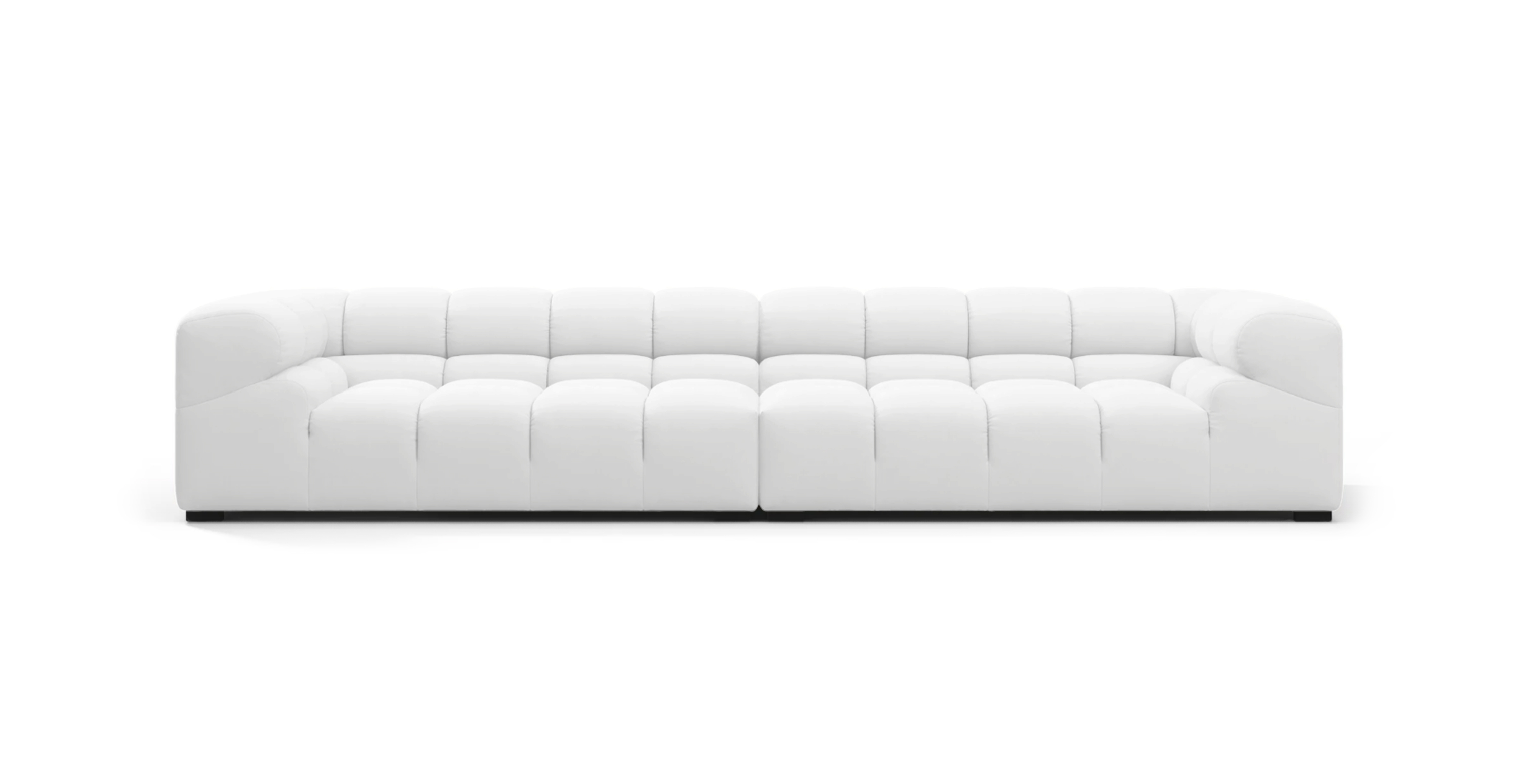 Tufted Sectional Extra Large Outdoor Sunbrella Sofa -  Sunbrella Off-White