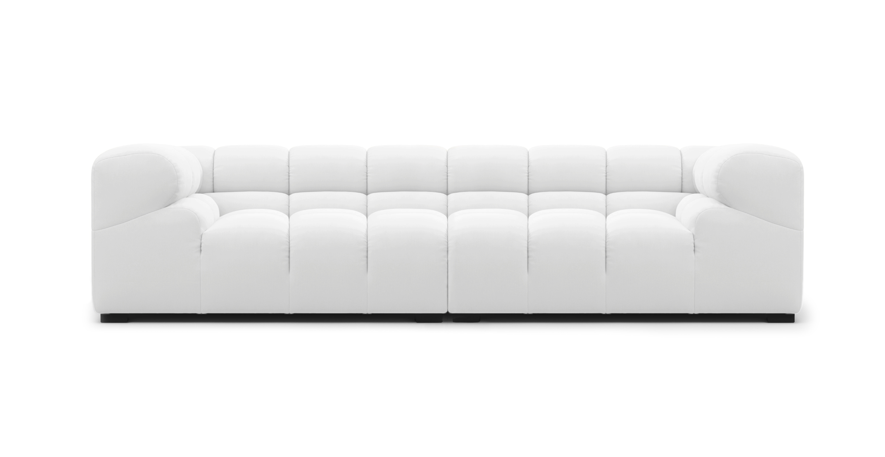 Tufted 3 Seater Outdoor Sunbrella Sofa -  Sunbrella Off-White