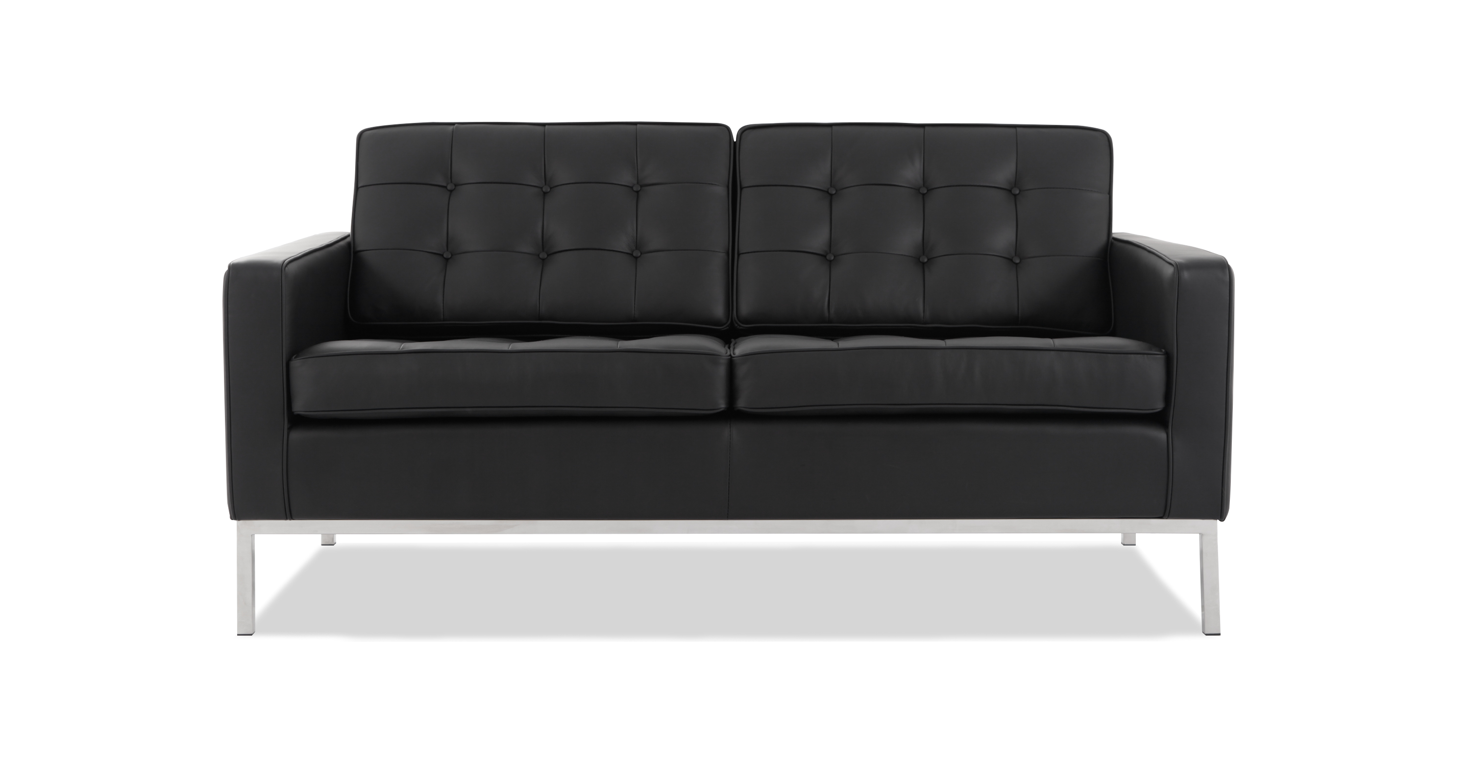 Florence Sofa 2 Seater -  Leather Black