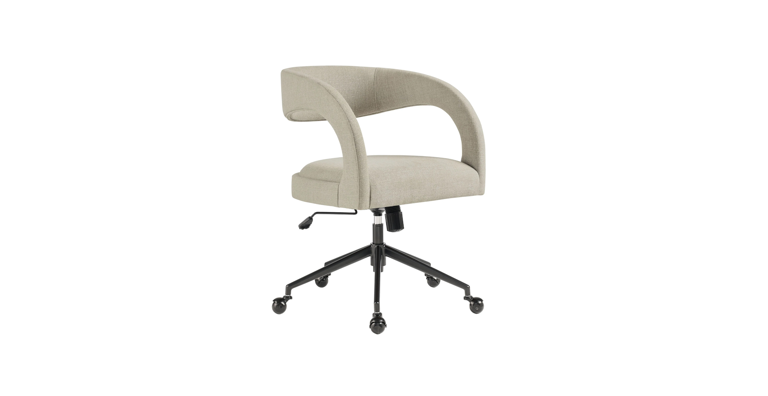 Hudson Upholstered Ergonomic Office Chair -  Fabric Linen