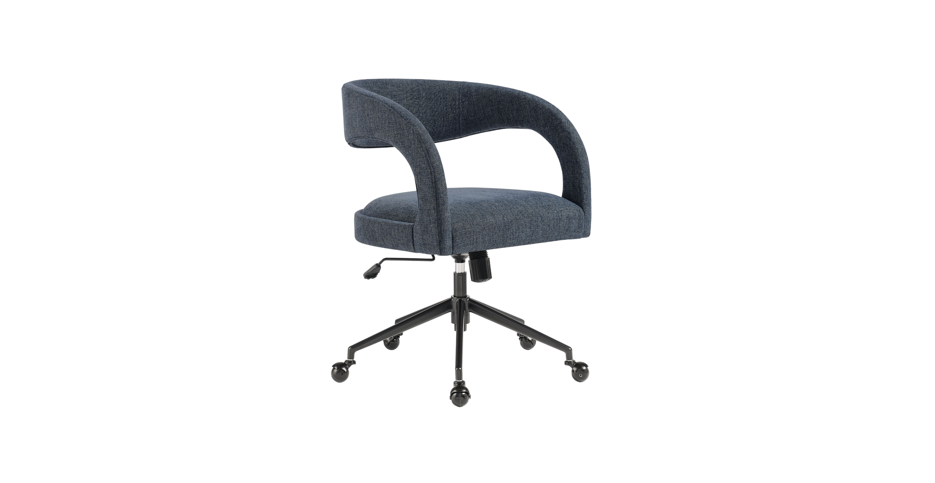 Hudson Upholstered Ergonomic Office Chair -  Fabric Slate Blue