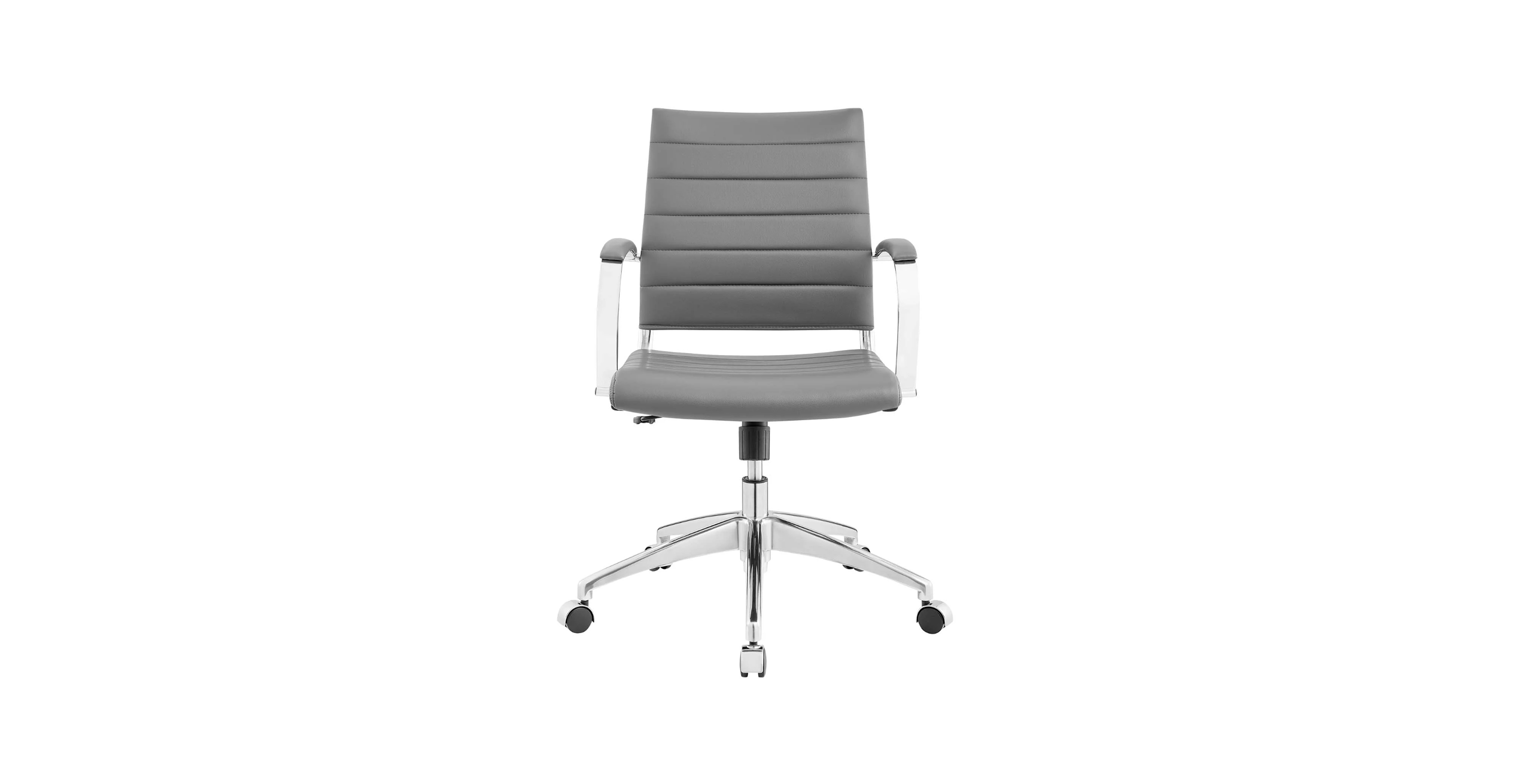 Flatiron Mid Back Adjustable Office Chair -  Faux Leather Gray