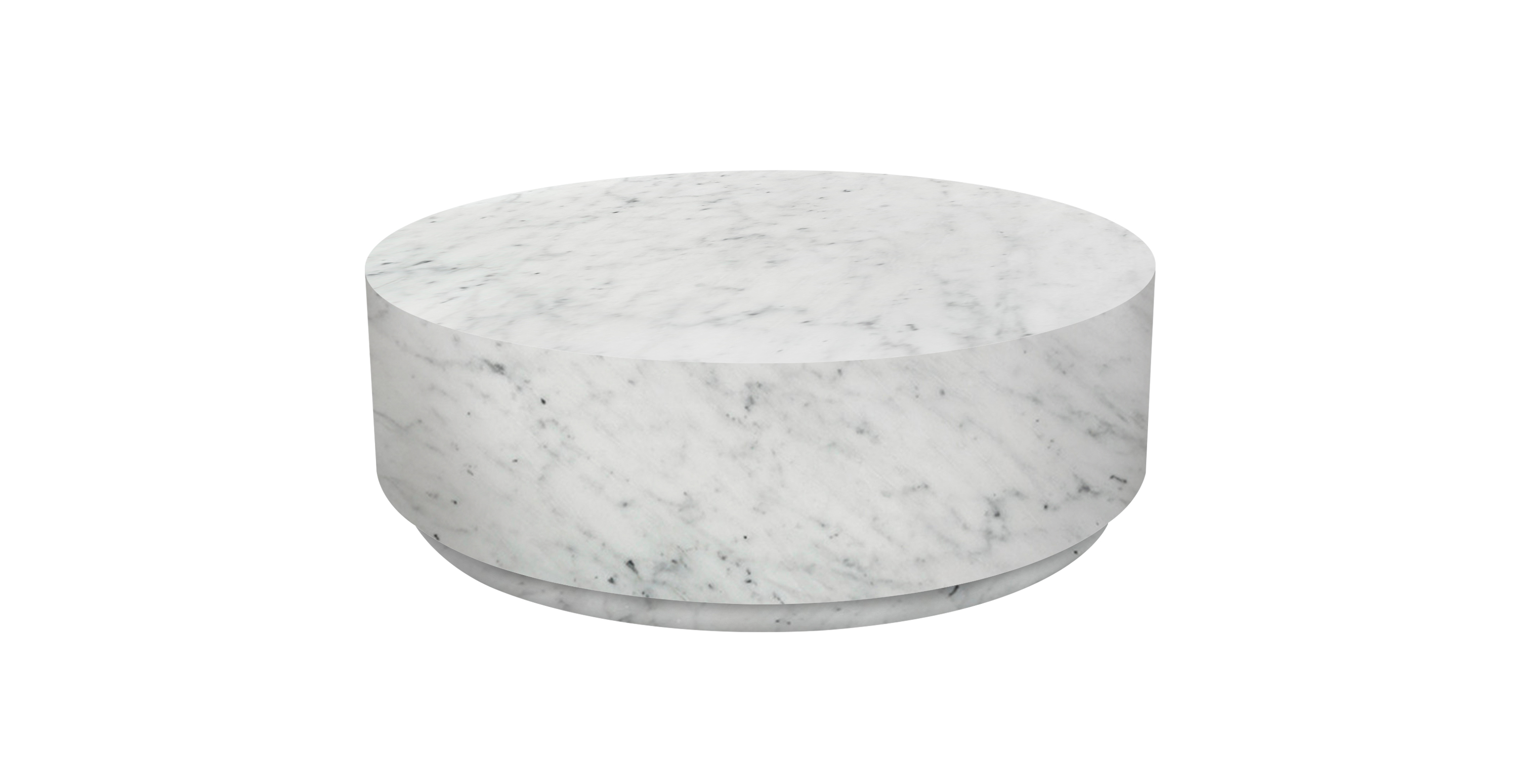 Rotondo Marble Round Minimalist Coffee Table -  Marble Carrara 48"