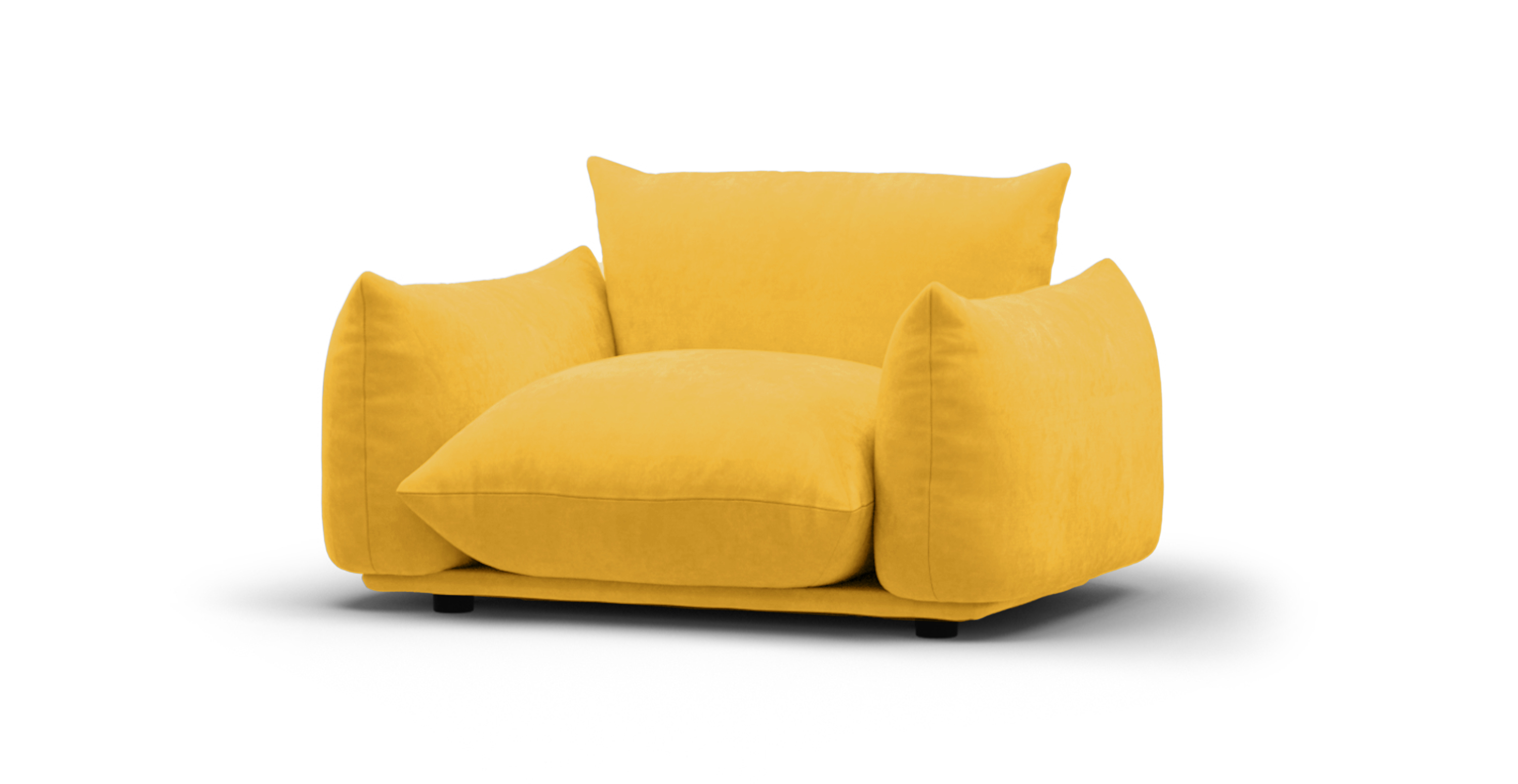 Mario Marenco System Armchair - Chenille Yellow