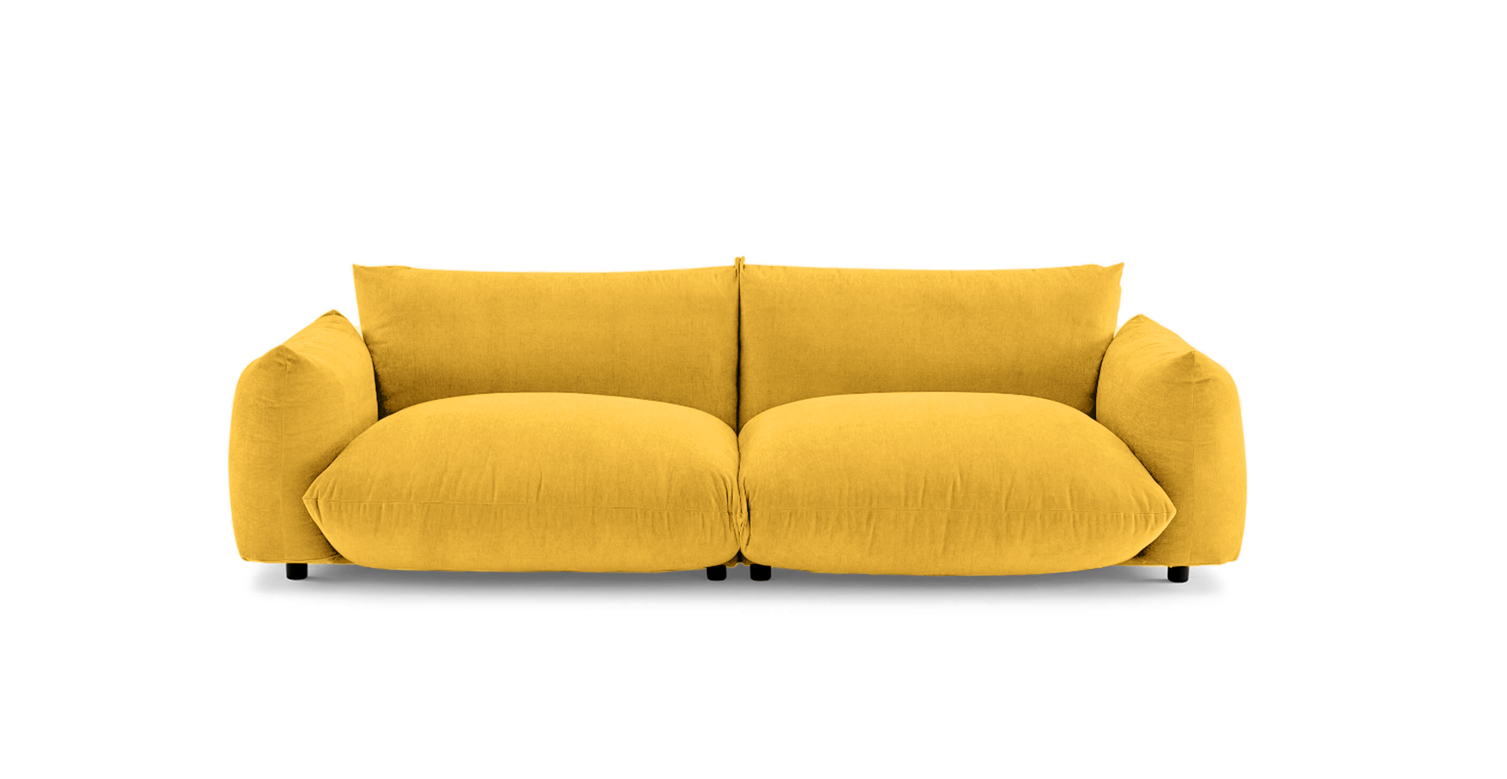 Mario Marenco System 2 Seater Sofa - Chenille Yellow