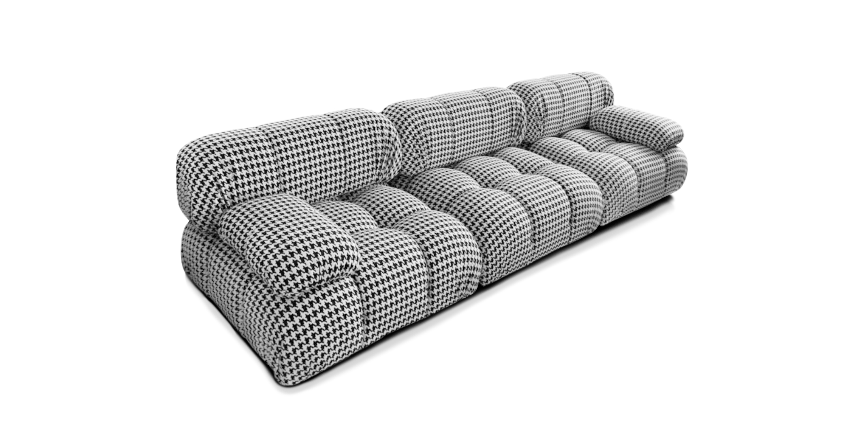 Mario Bellini 3-Seater Modular Sofa -  Chenille Houndstooth