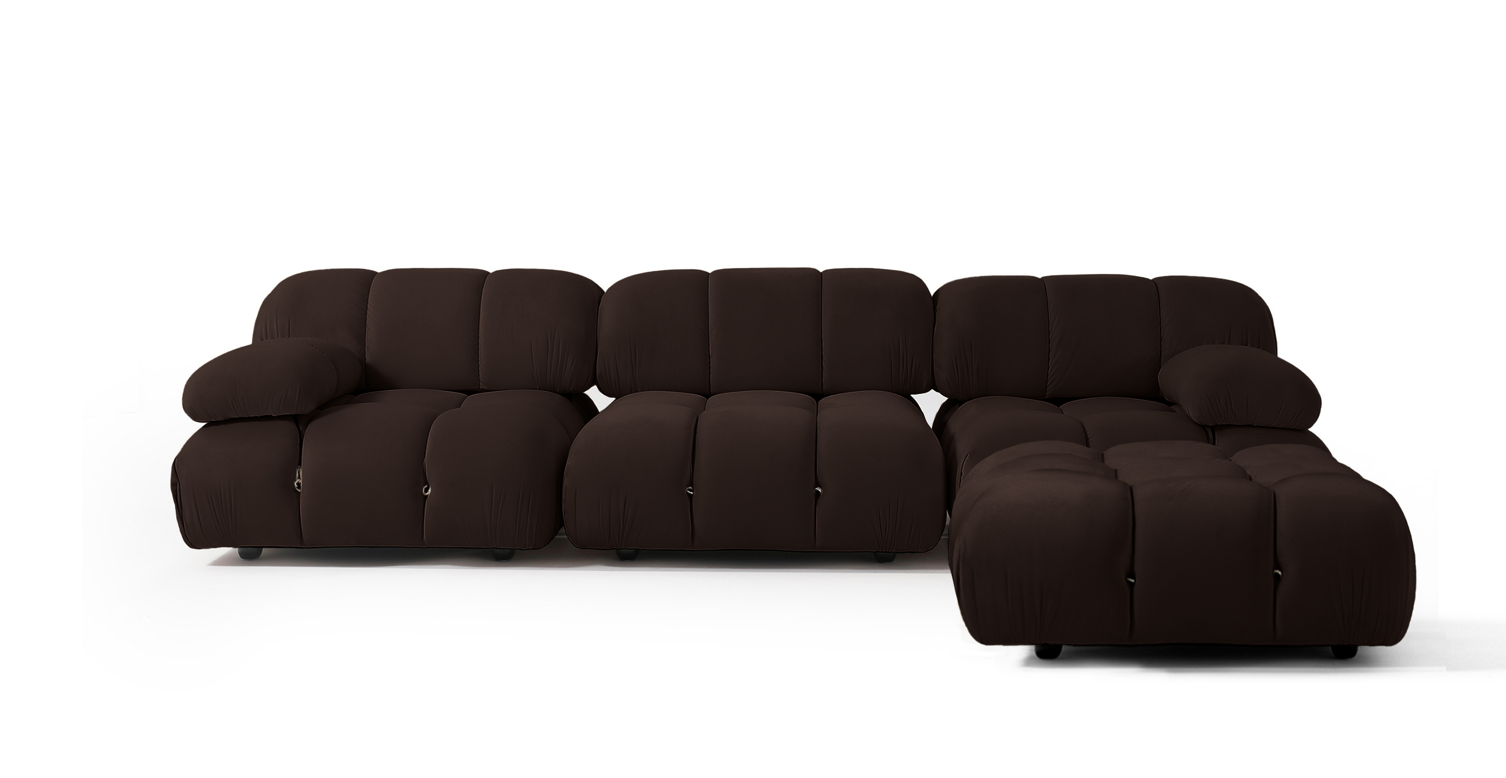 Mario Bellini Sectional Sofa | Configuration B -  Velvet Brown Velvet
