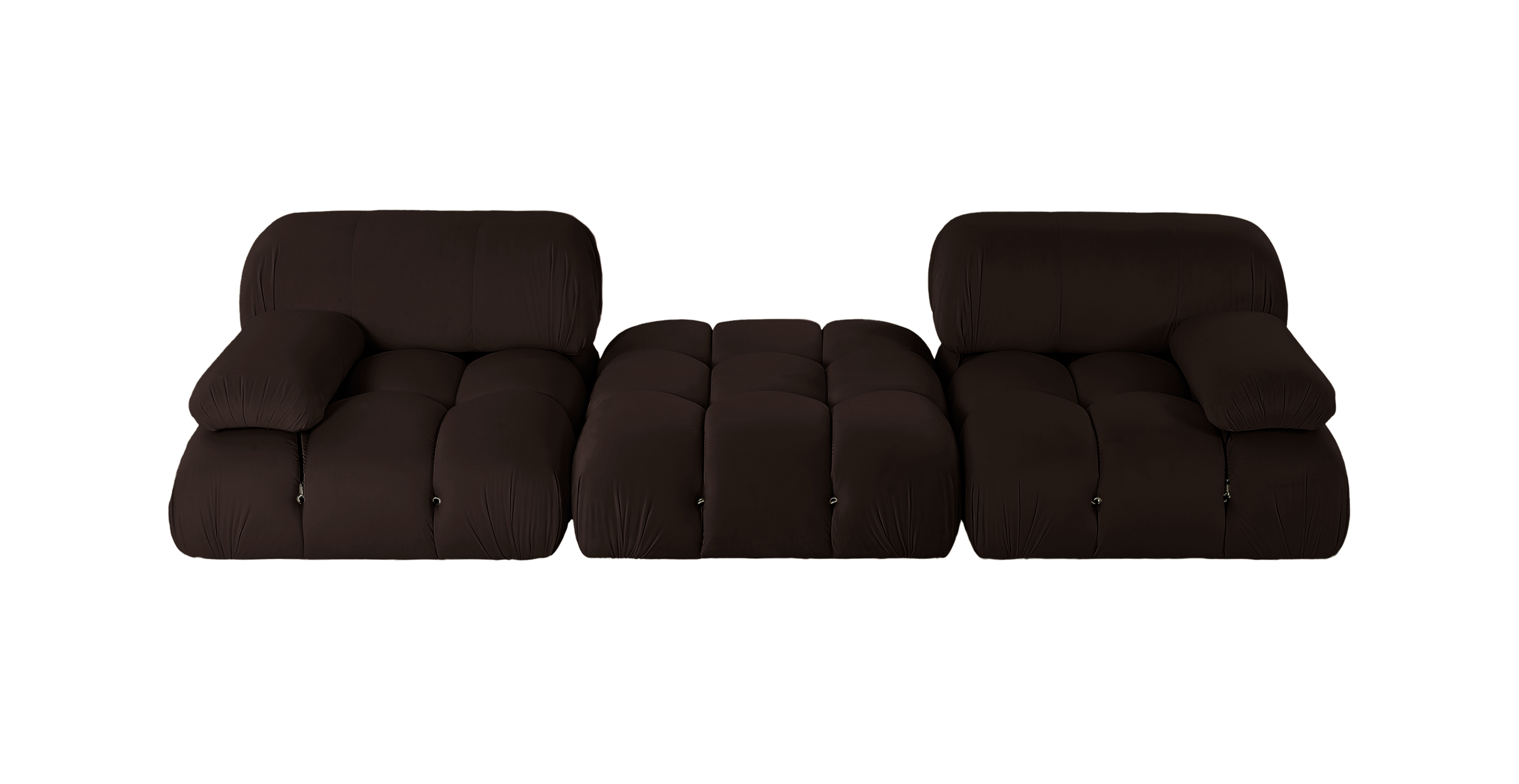 Mario Bellini Modular Sectional Sofa | Configuration D - Velvet Brown Velvet