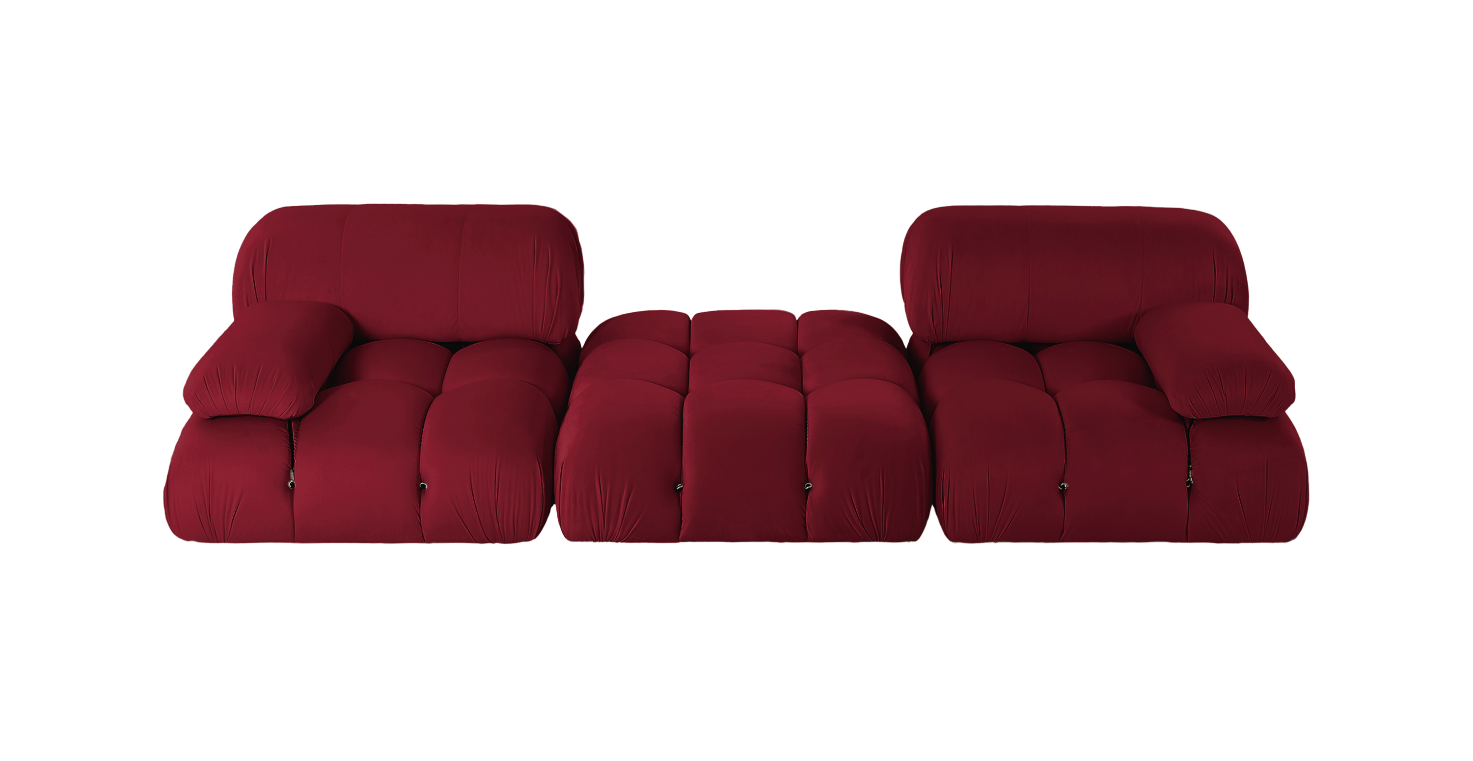 Mario Bellini Modular Sectional Sofa | Configuration D -  Velvet Burgundy Velvet