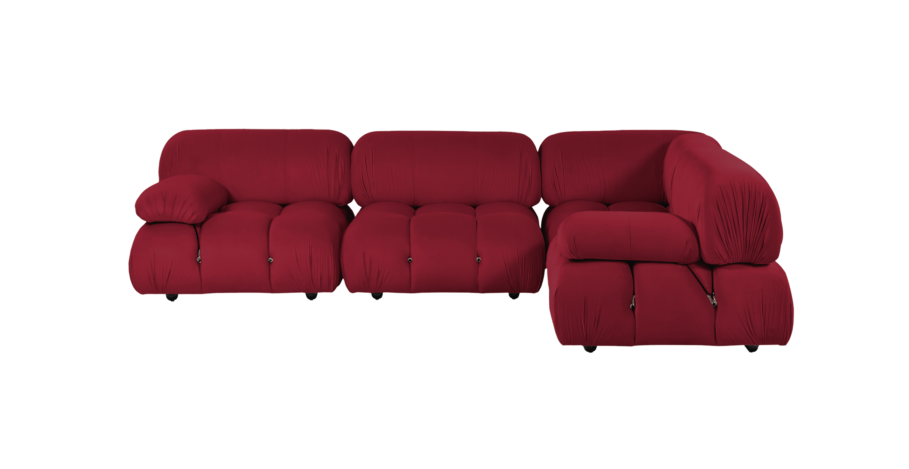 Mario Bellini Modular Sectional Sofa | Configuration F -  Velvet Burgundy Velvet