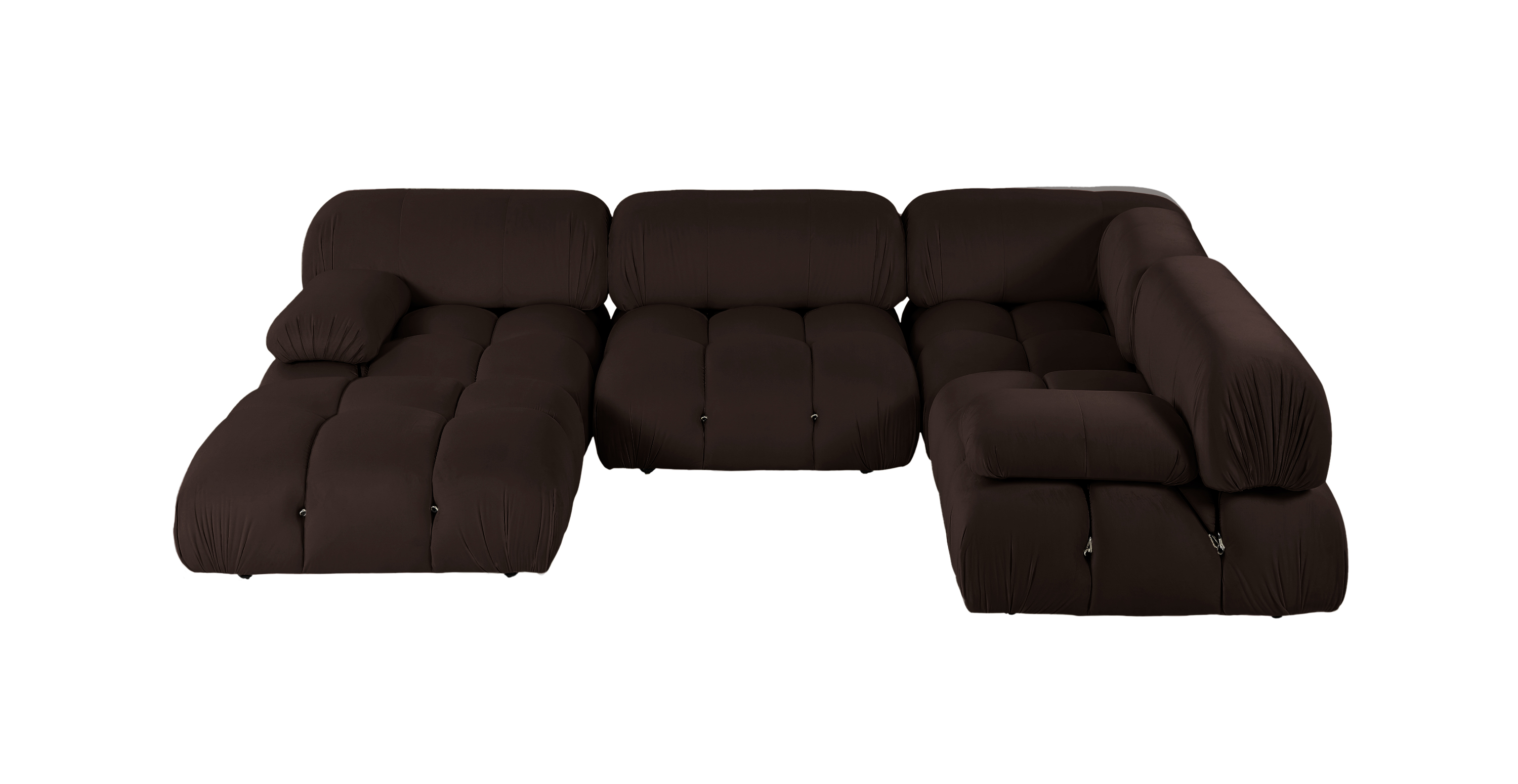 Mario Bellini Modular Sectional Sofa | Configuration G - Velvet Brown Velvet