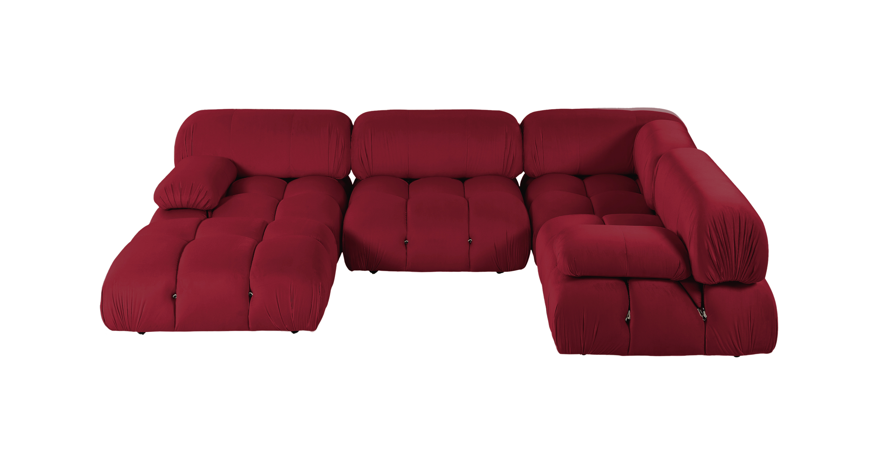 Mario Bellini Modular Sectional Sofa | Configuration G -  Velvet Burgundy Velvet
