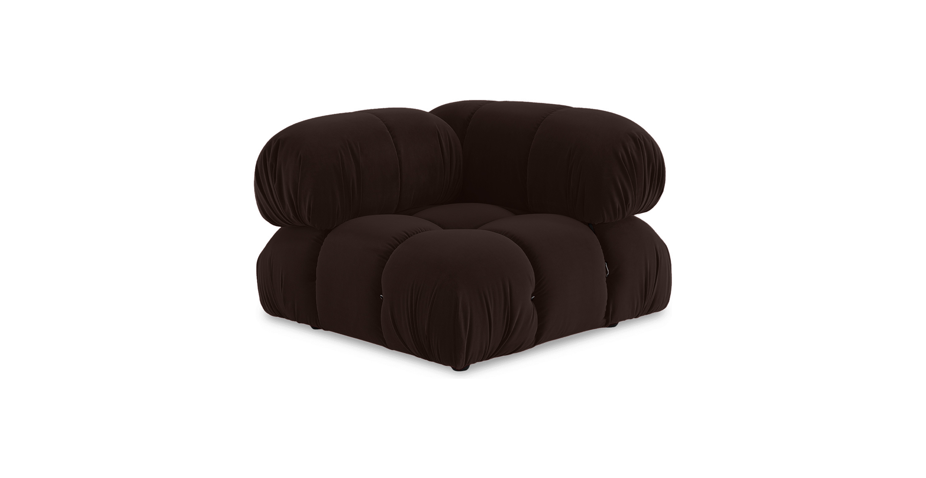 Mario Bellini Sofa | Corner Module -  Velvet Brown Velvet